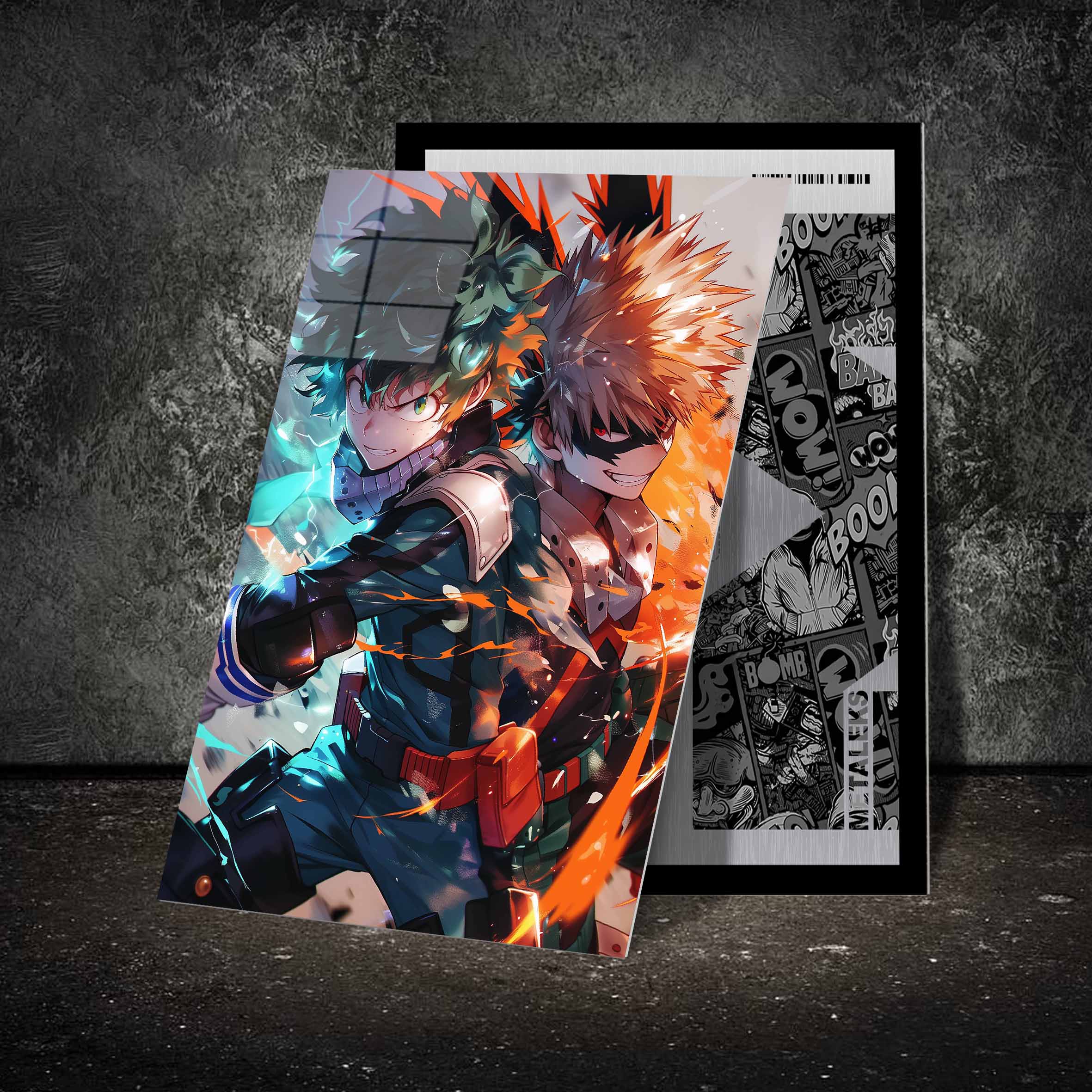 Bakugo X Deku.MHAV2-Poster, picture, metal print,handmade | Metaleks