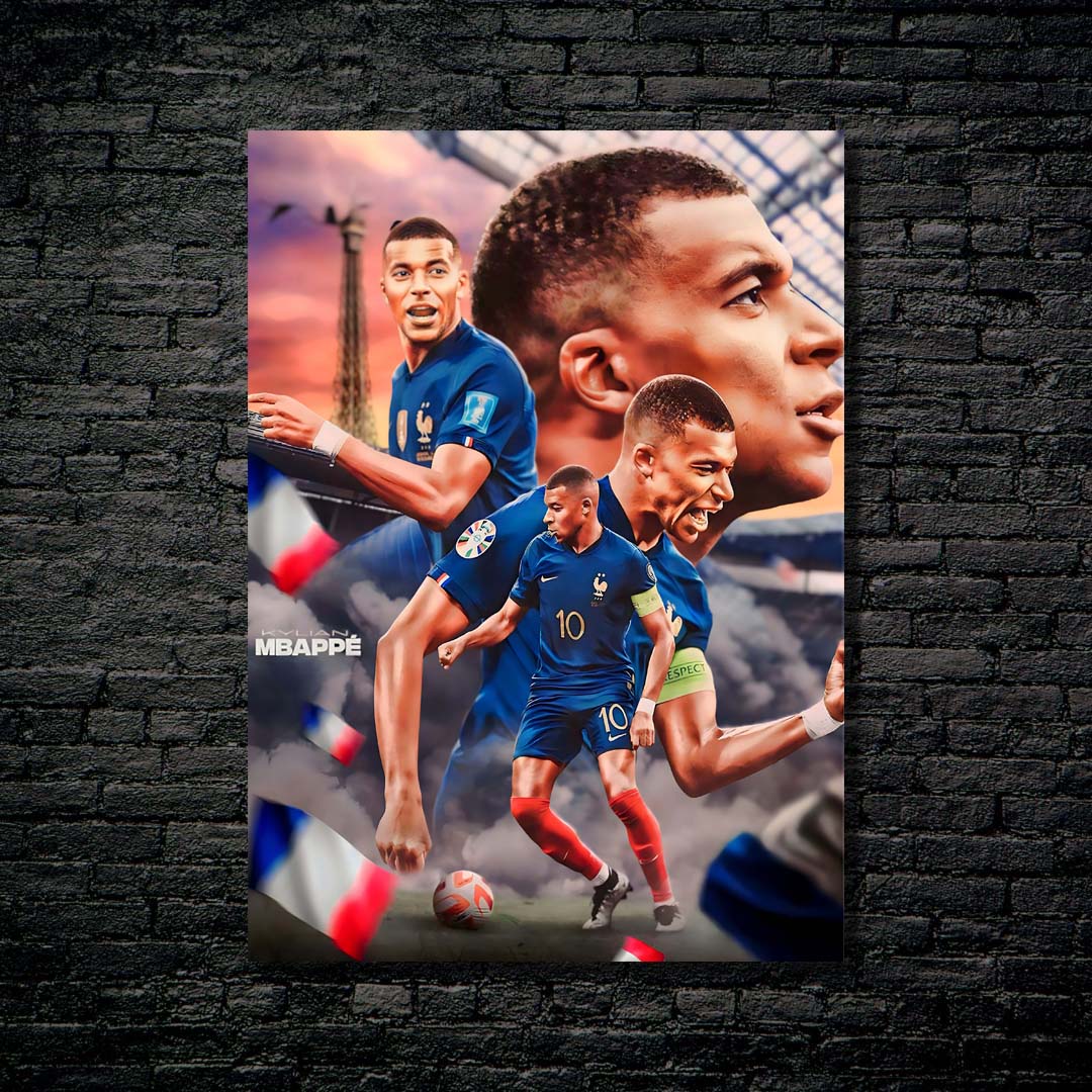 Kylian Mbappe Footballer Wall Poster For Room With Gloss