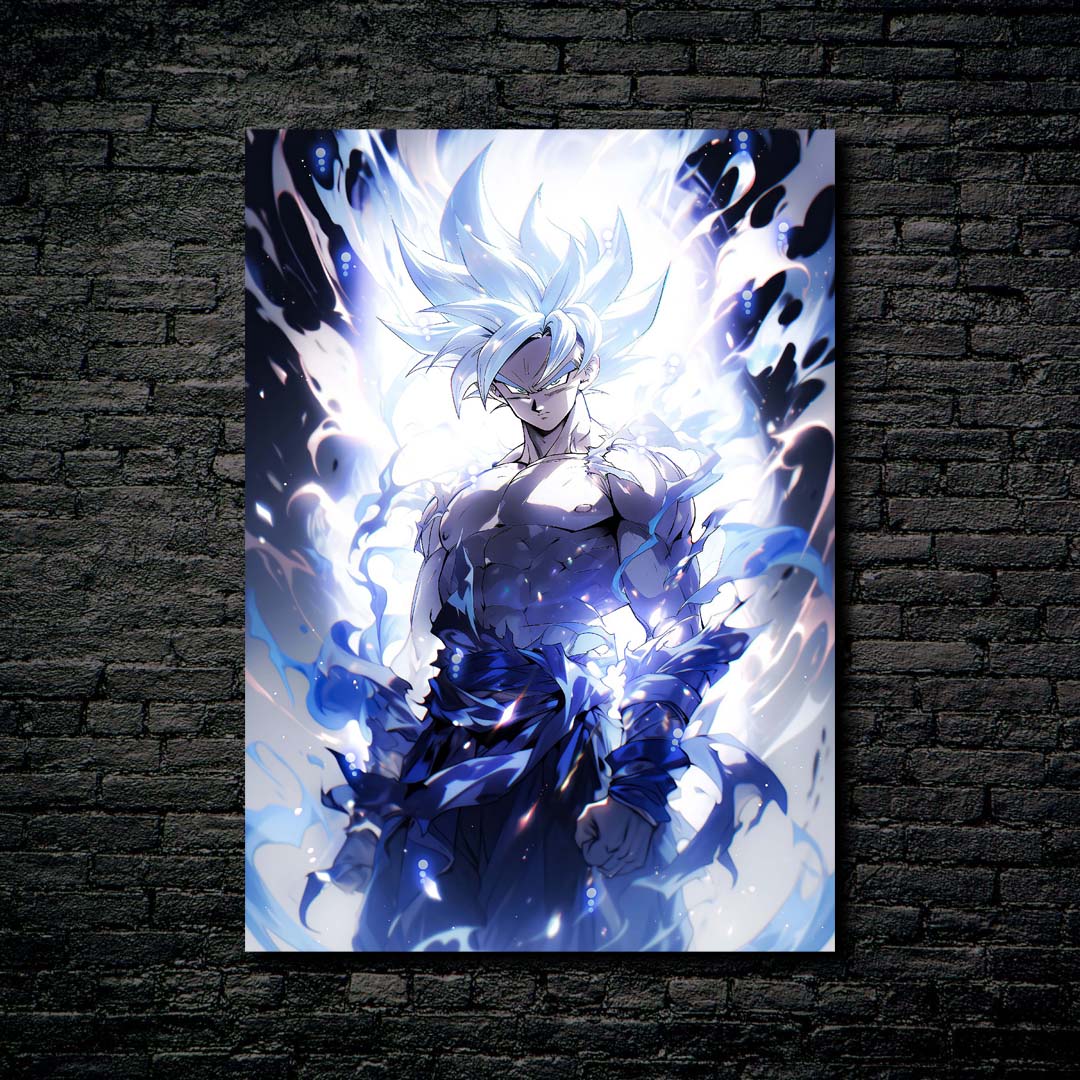 breathtaking detailed painting of goku ultra instinct