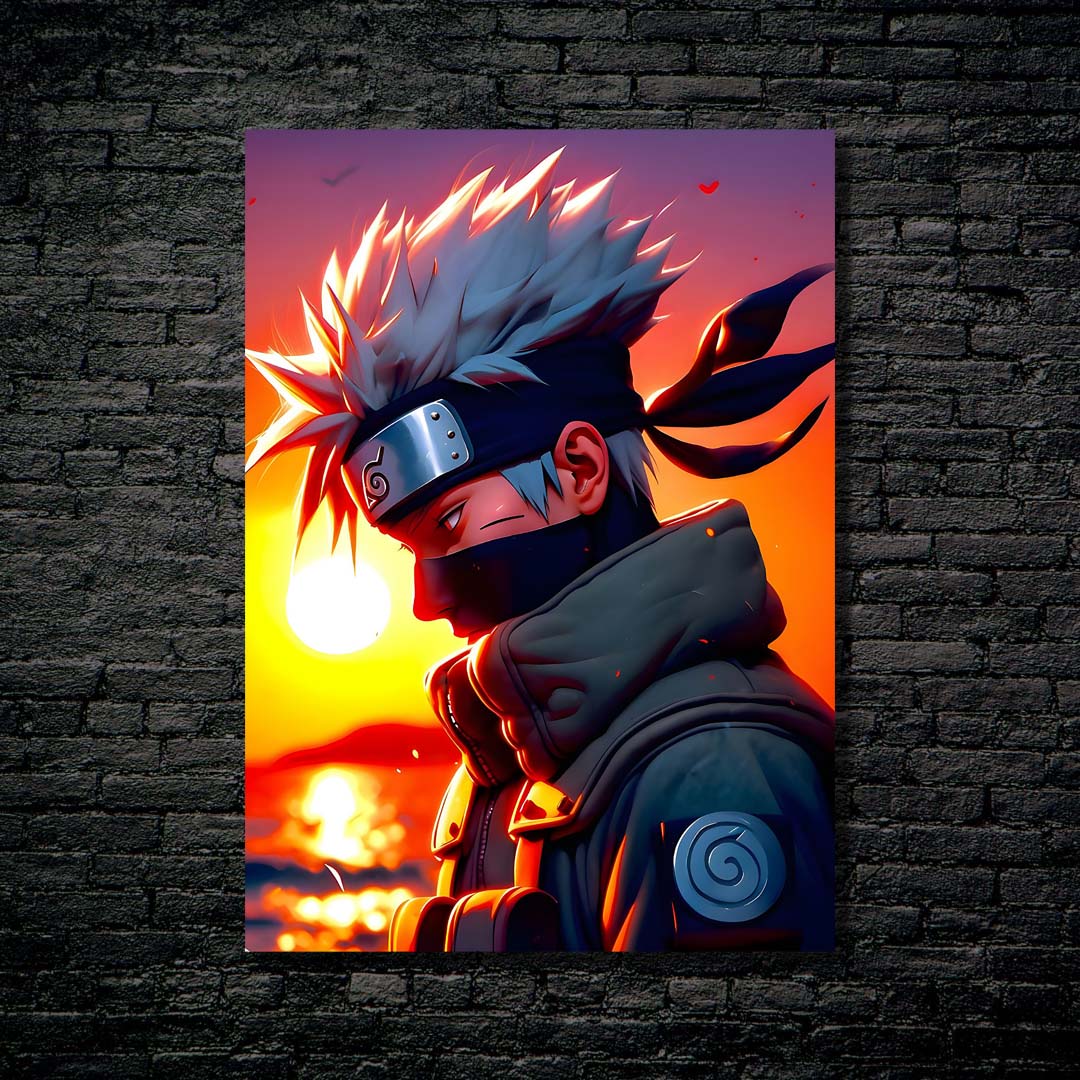 KAKASHI HATAKE SUNSET-Poster, picture, metal print,handmade |