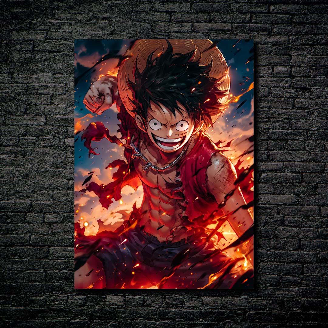 Tableau Monkey D. Luffy - one piece- Wepic