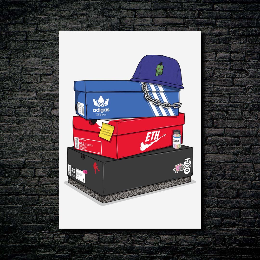 Adidas shoe clearance box drawing