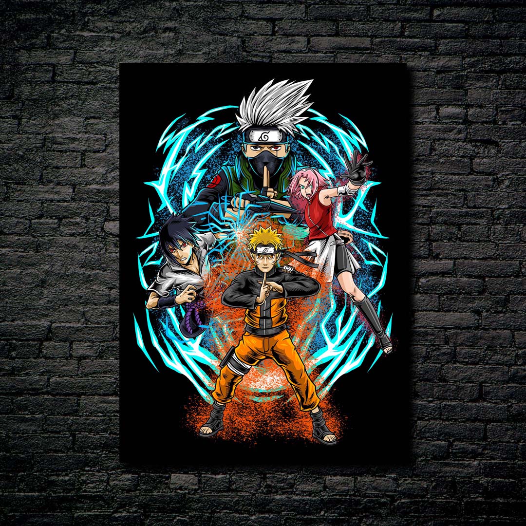 Naruto Team 7 Konohagakure affiches et impressions par Adam