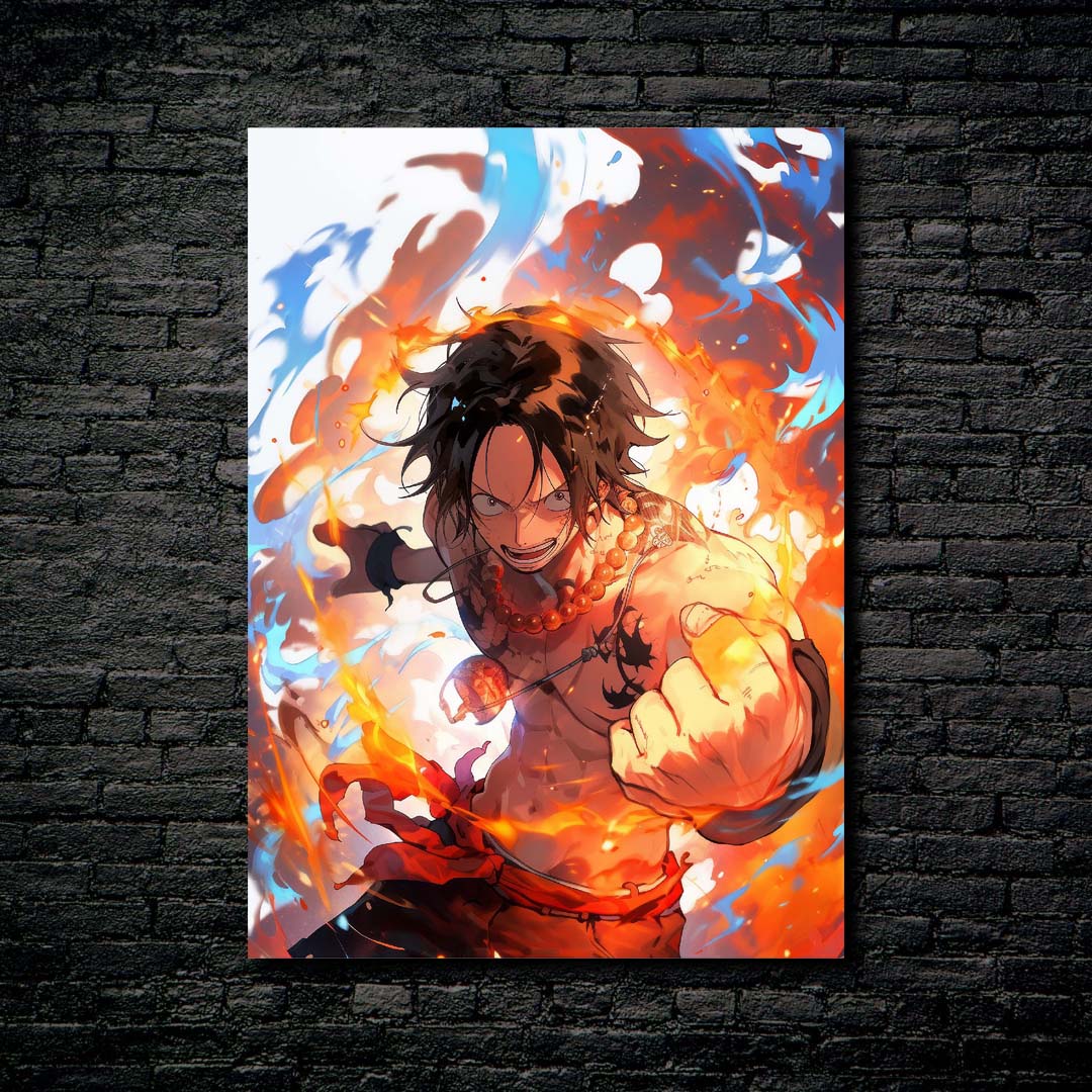 #025 One Piece _ Fire Fist! Porcas D. Ace-Artwork by @Link.WallPaper
