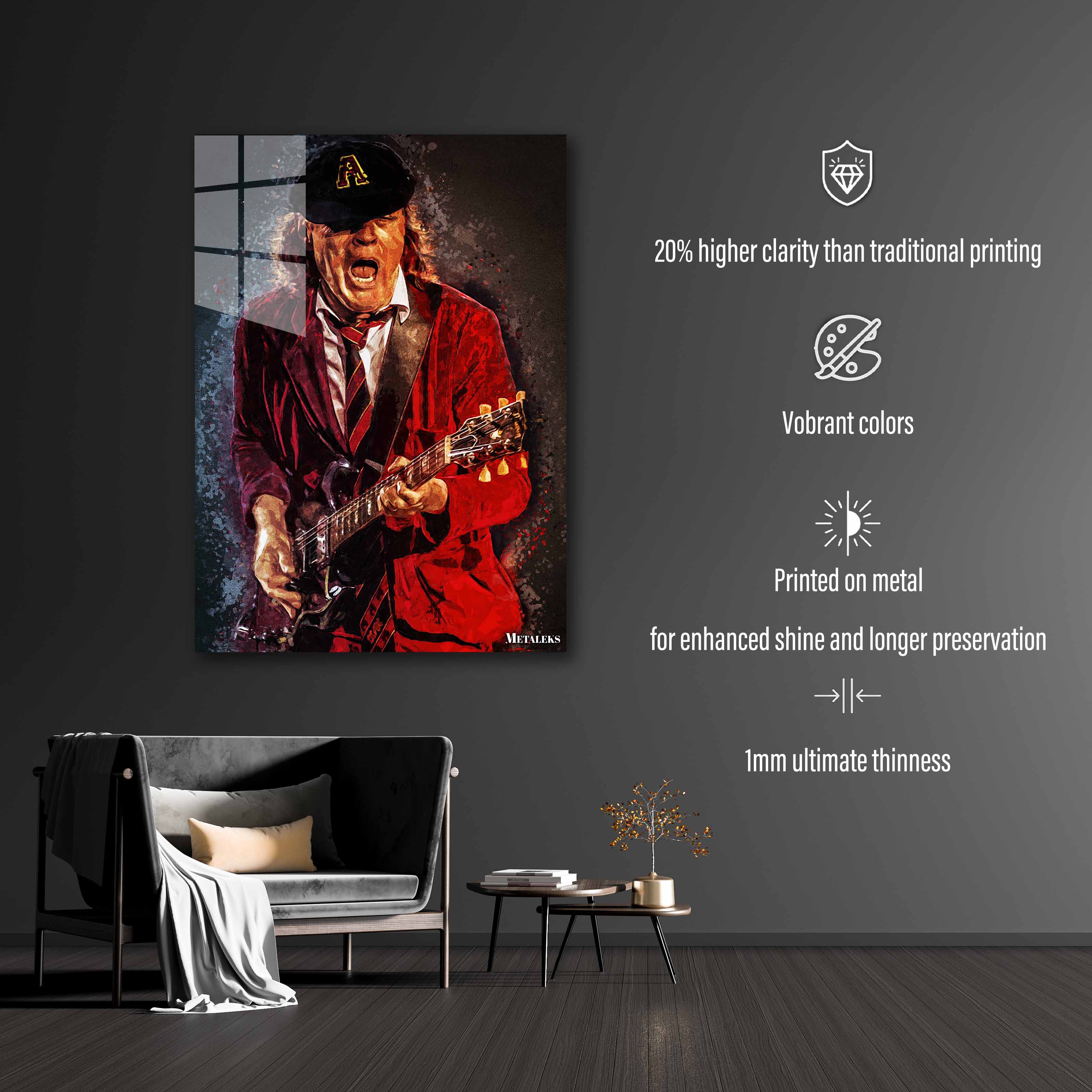 Angus Young acrylic-designed by @Infinix art
