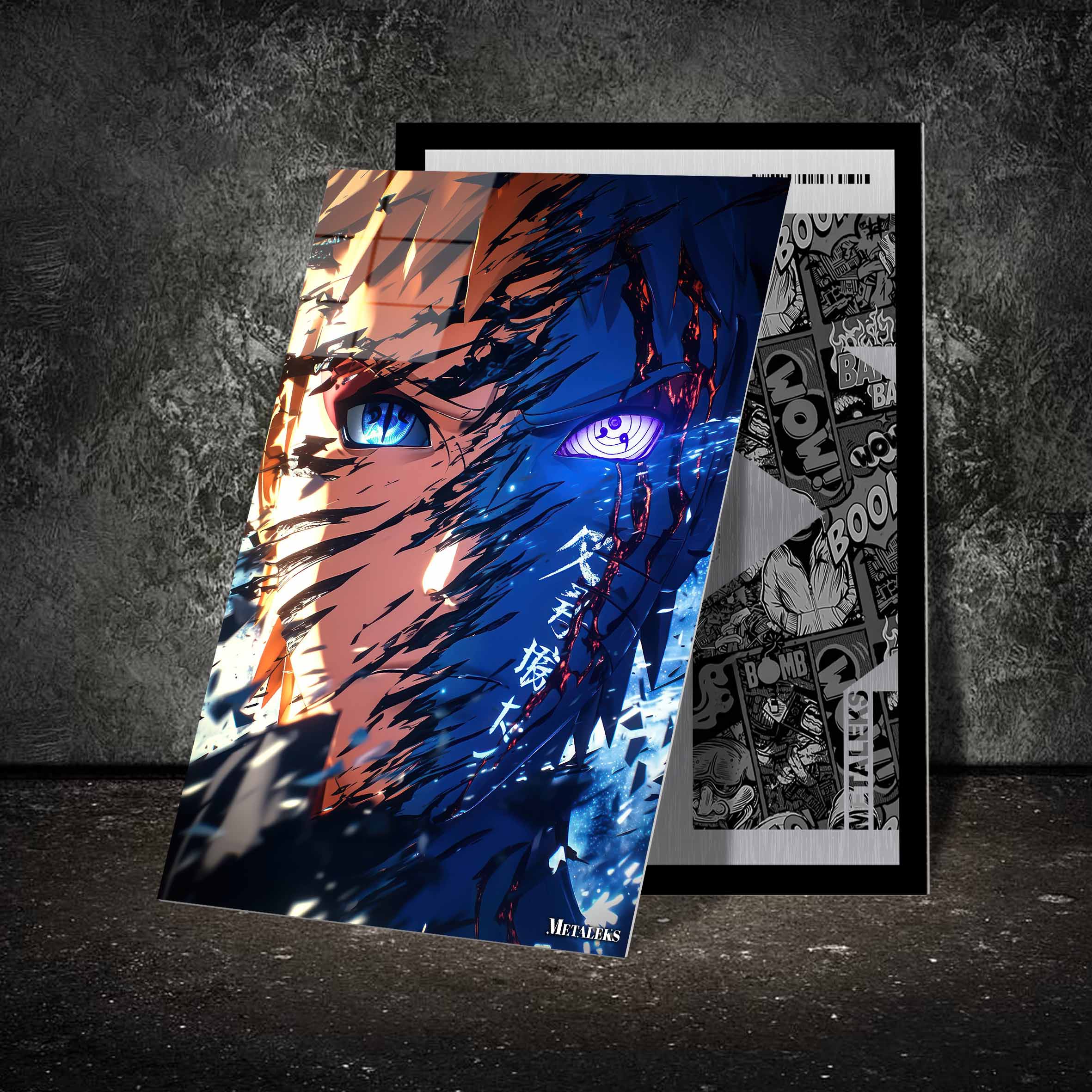 Naruto and Obito Cinematic Wallpaper-designed by@visinaire.ai
