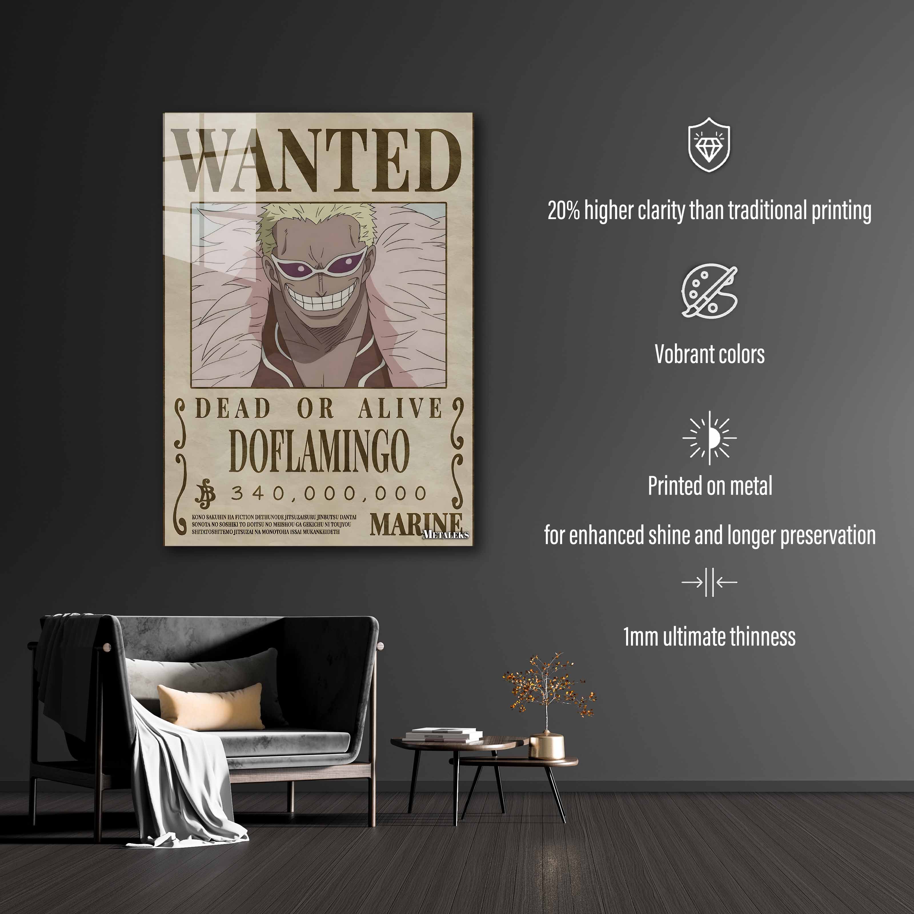 Wanted Doflamingo-designed by @Genio Art