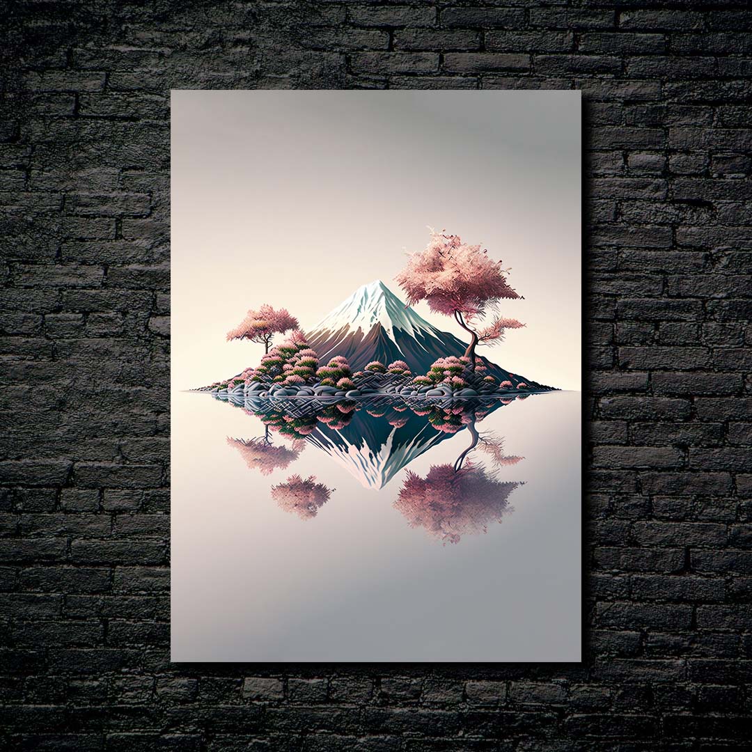 Cherry Blossom Mount Fuji-designed by @Artsopolis