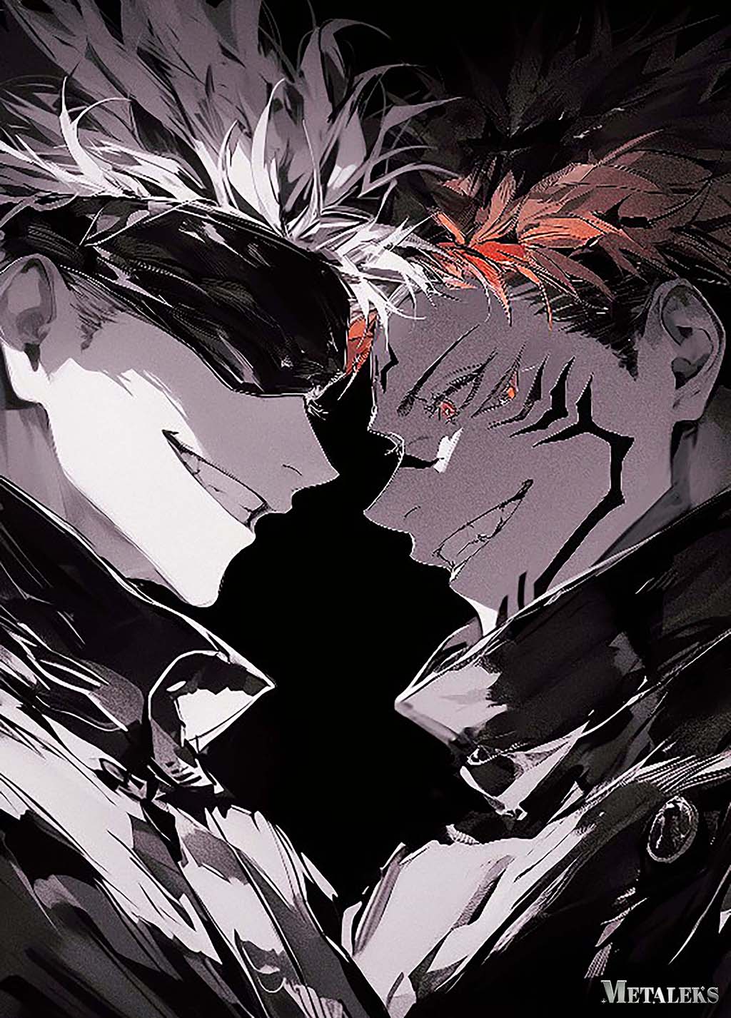 AE007 Sukuna And Gojo BW ~ Jujutsu Kaisen