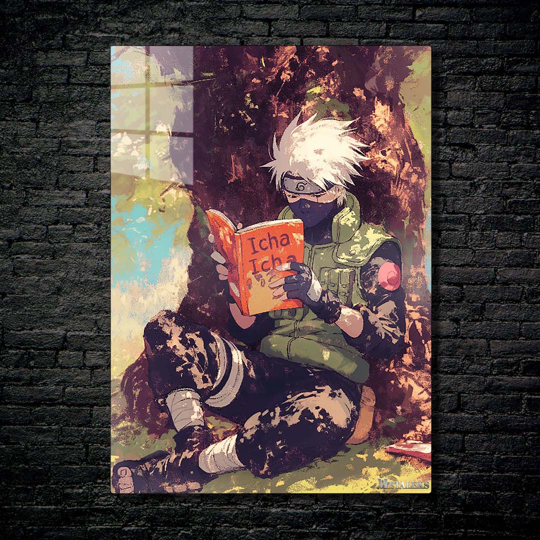 AE040 Kakasi is reading a novel ~ Anime Naruto