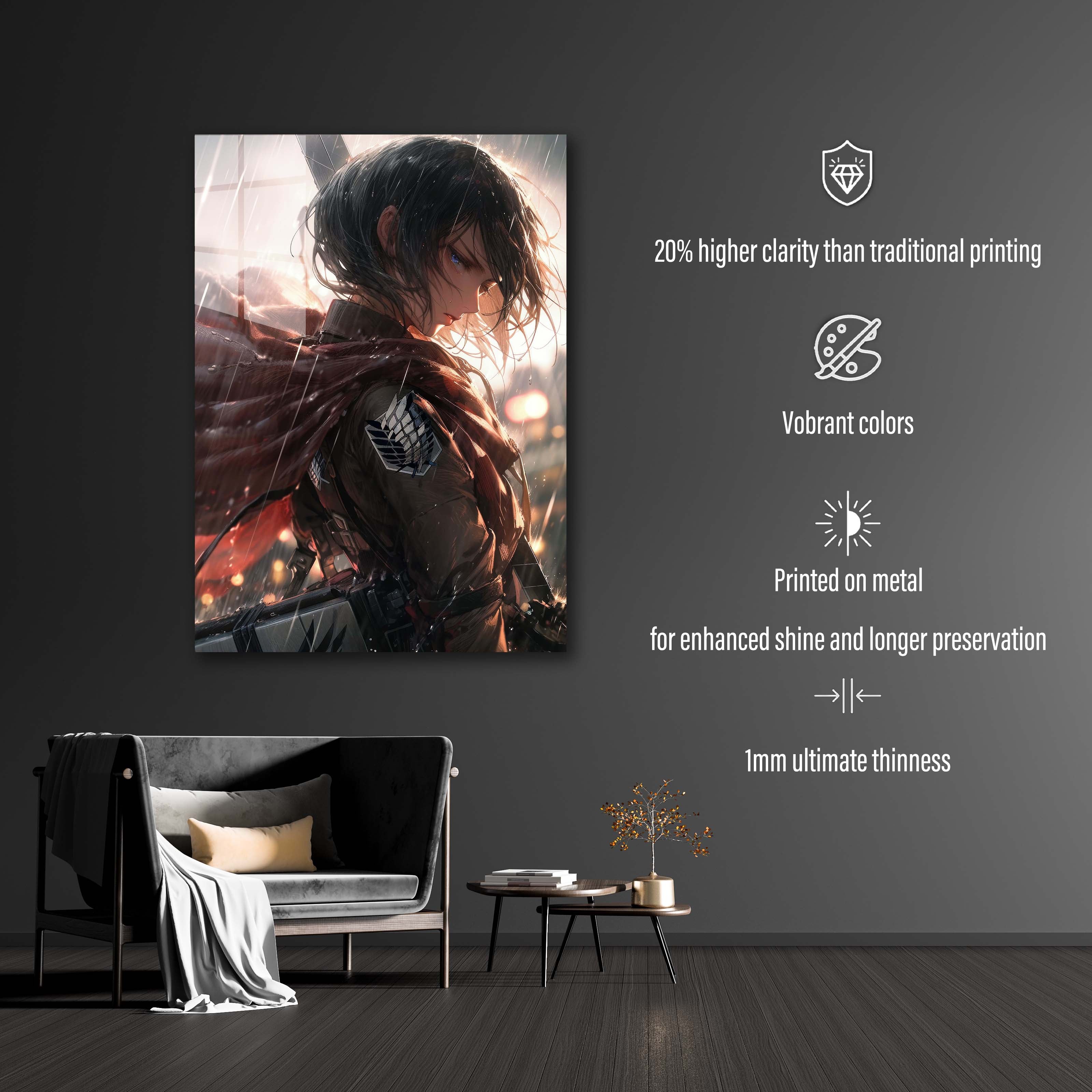 AOT Mikasa wallpaper -designed by @visinaire.ai