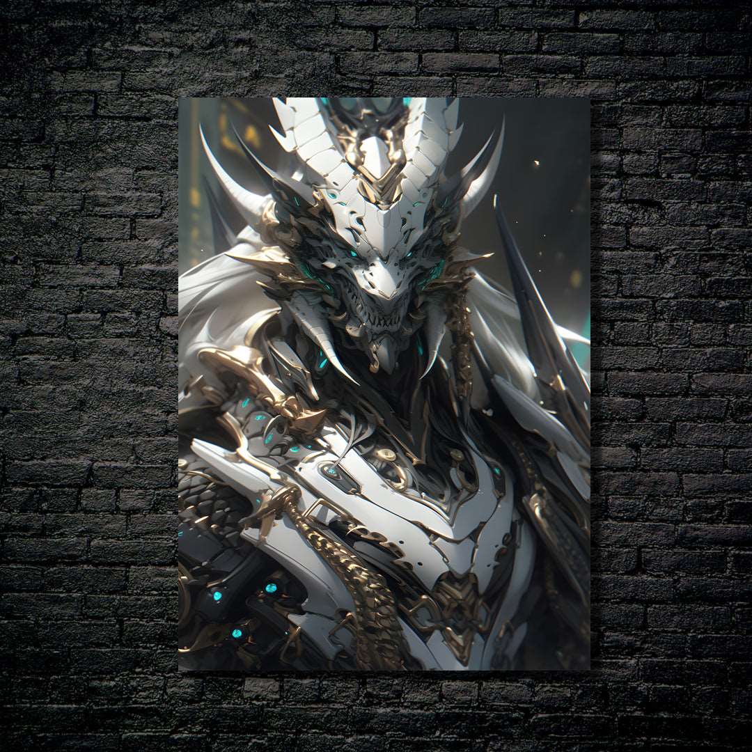 Abane the Silver Dragon!!-Artwork by @Samuraifantasy17