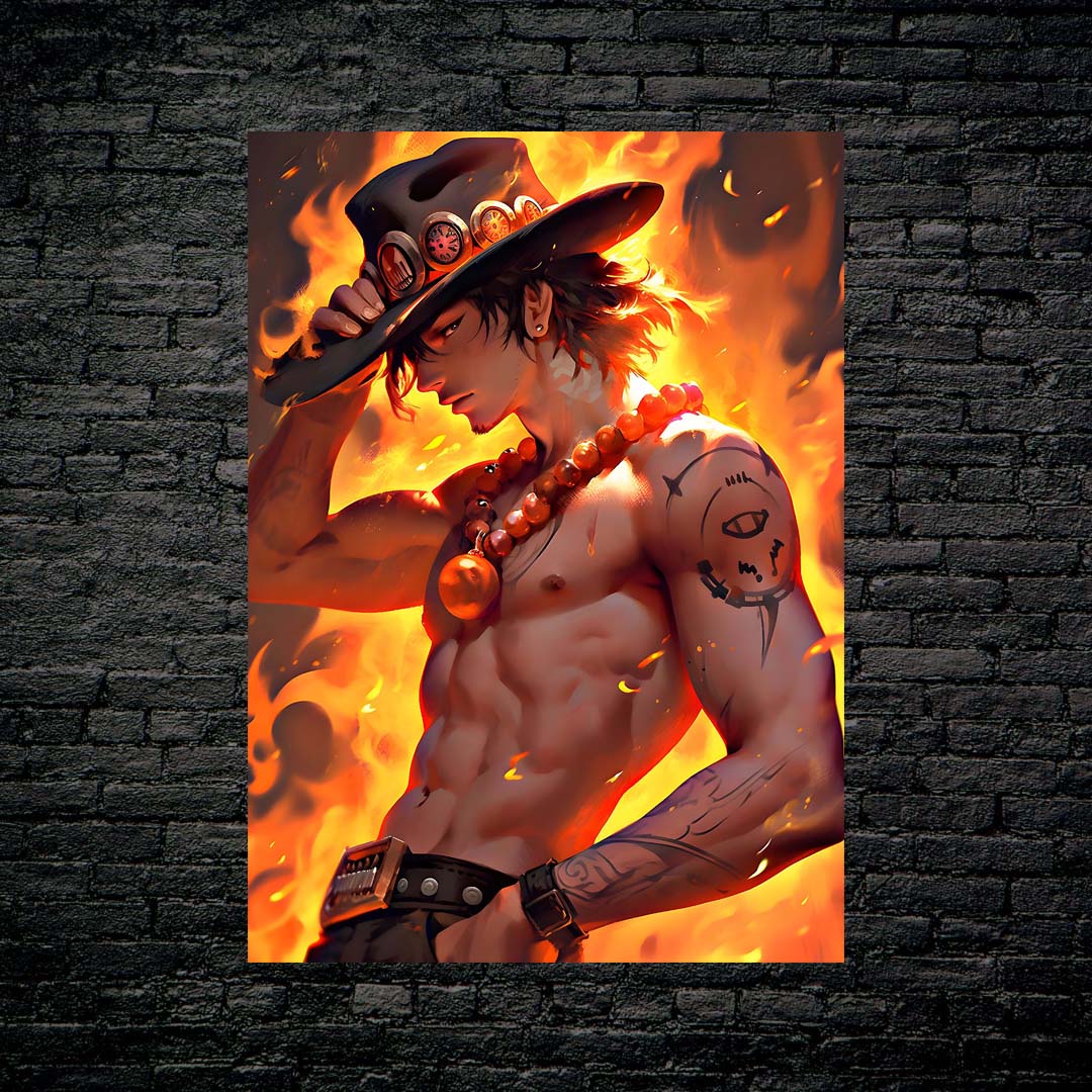 Ace from One Piece-designed by @Vid_M@tion