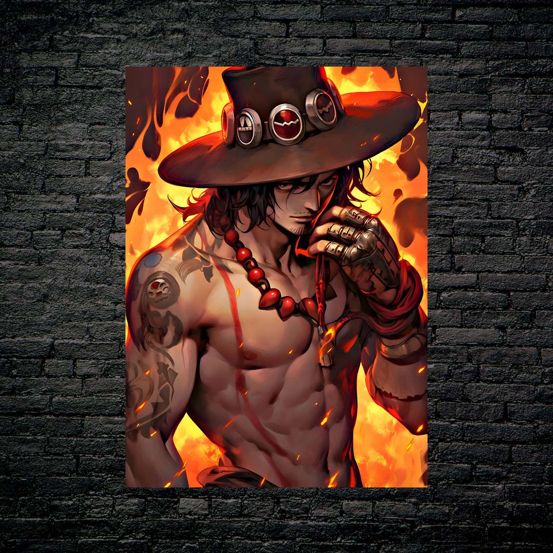 Ace from one piece anime-designed by @Vid_M@tion