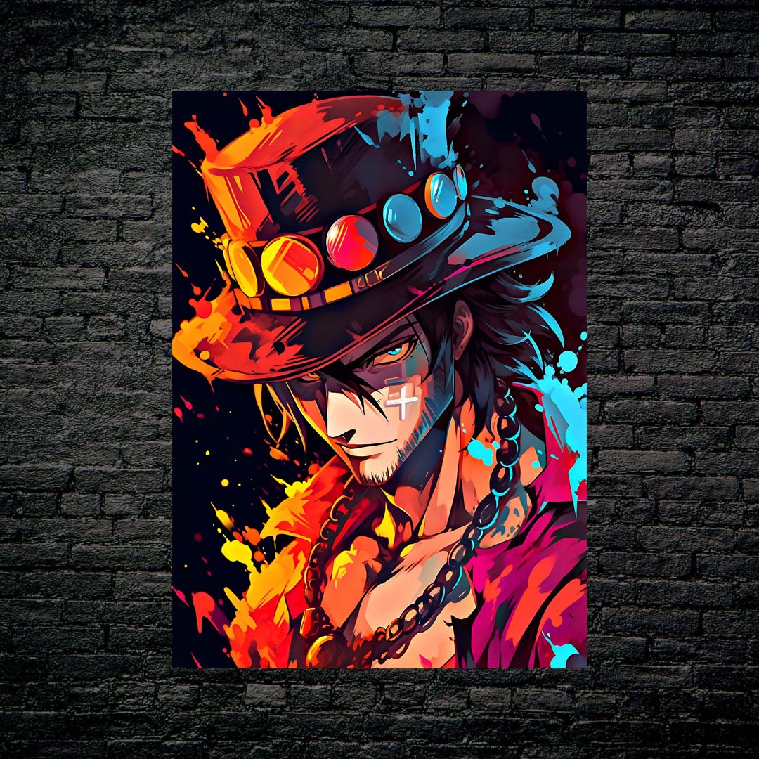 Ace from one piece chromatic art-designed by @Blinkburst