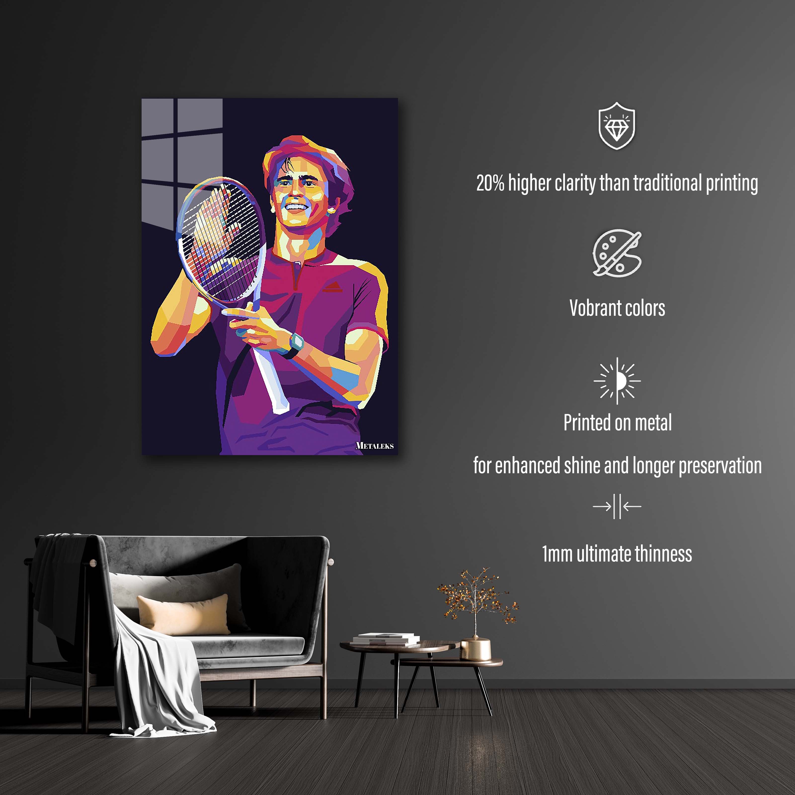 Alexander Zverev wpap popart-designed by @Azlan Xavier