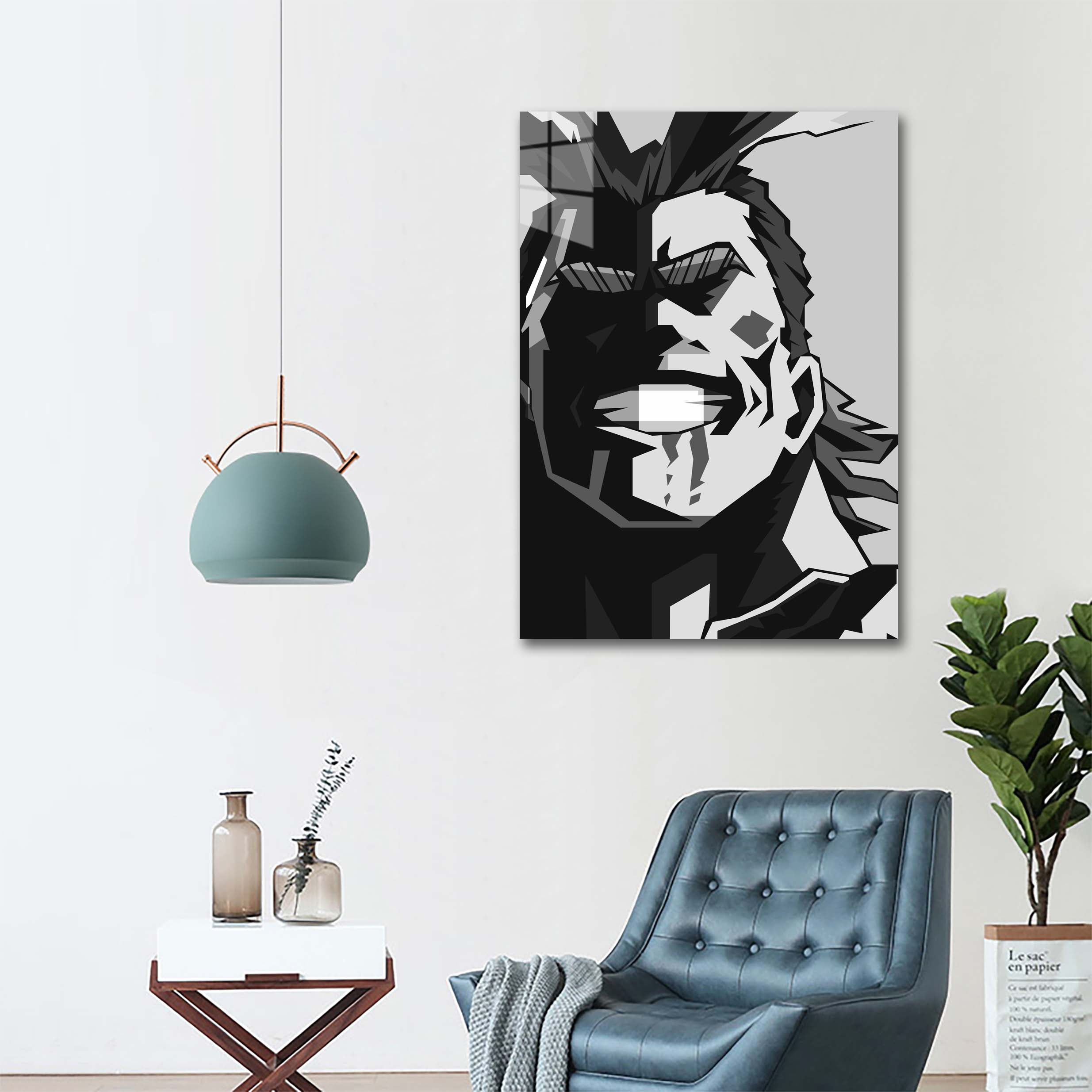 All Might Black White-designed by @IqbalKige