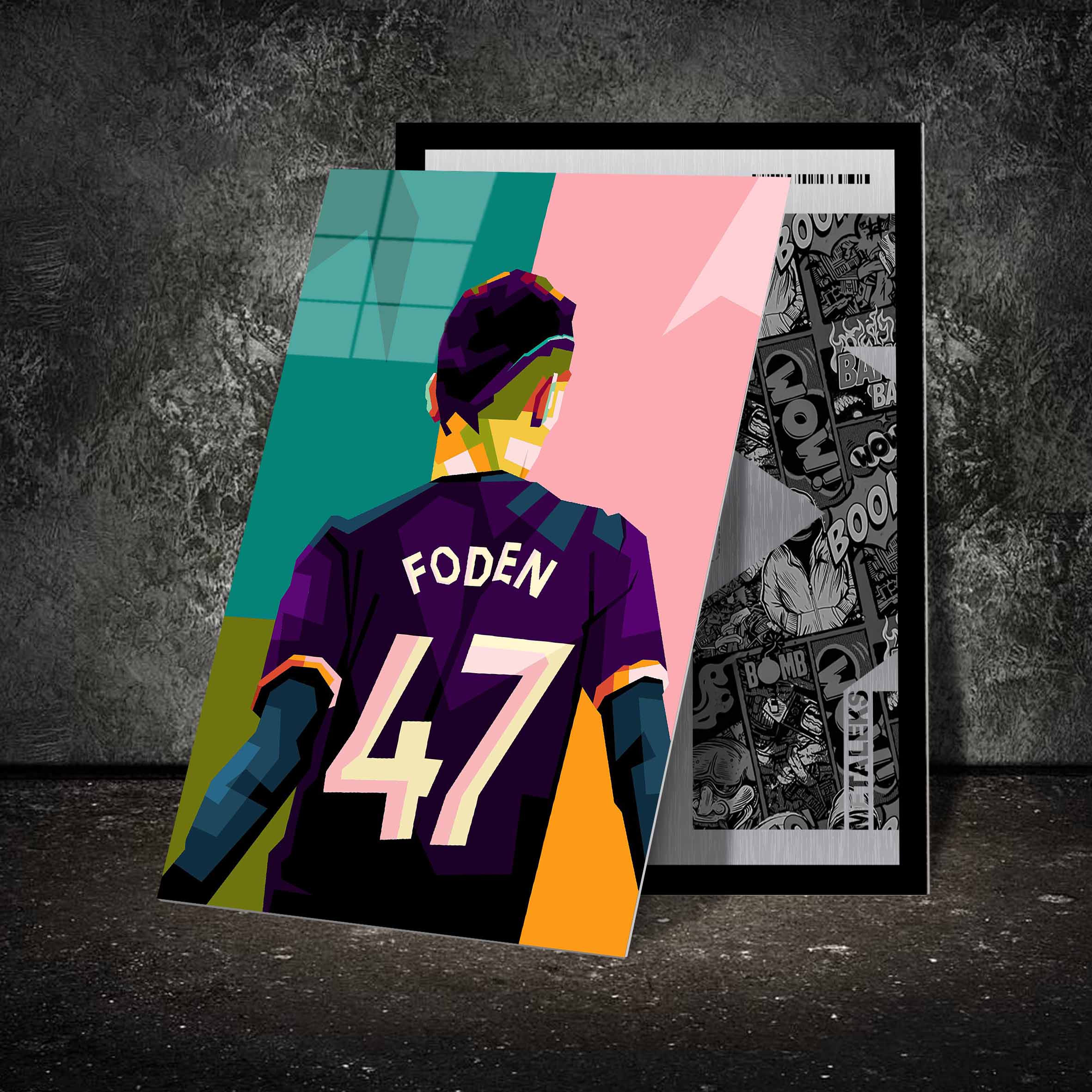 Amazing  football Phil Foden in pop art illustration-designed by @Amirudin kosong enam