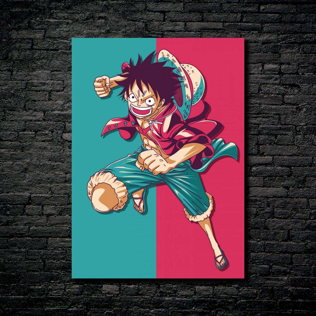 Anime Monkey D Luffy -designed by @Pus Meong art