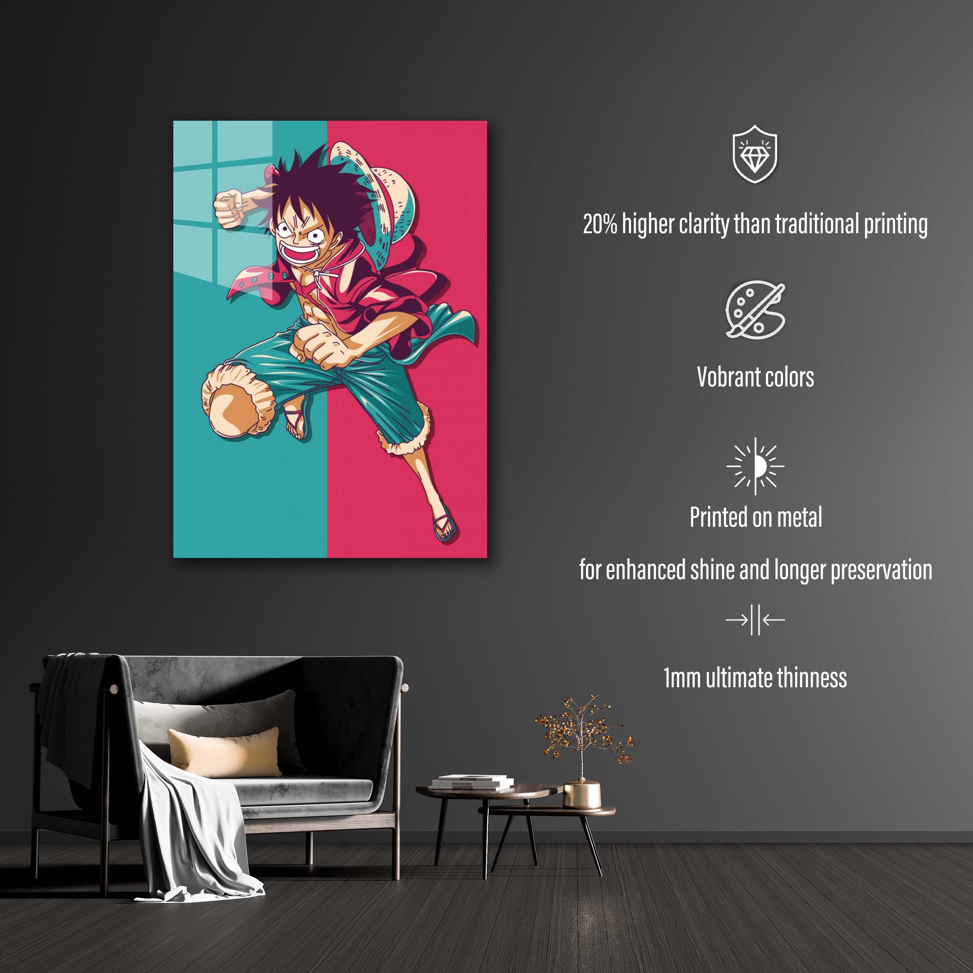 Anime Monkey D Luffy -designed by @Pus Meong art