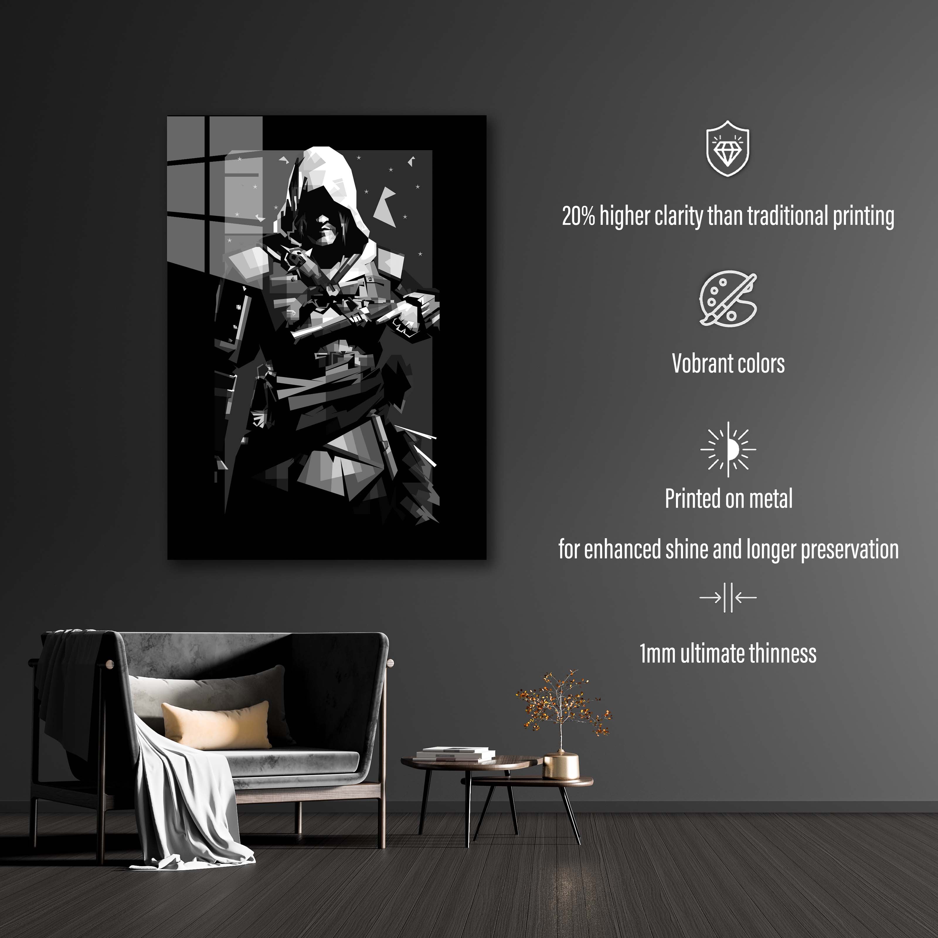 Assassins Creeds Grayscale-Artwork by @Doublede Design