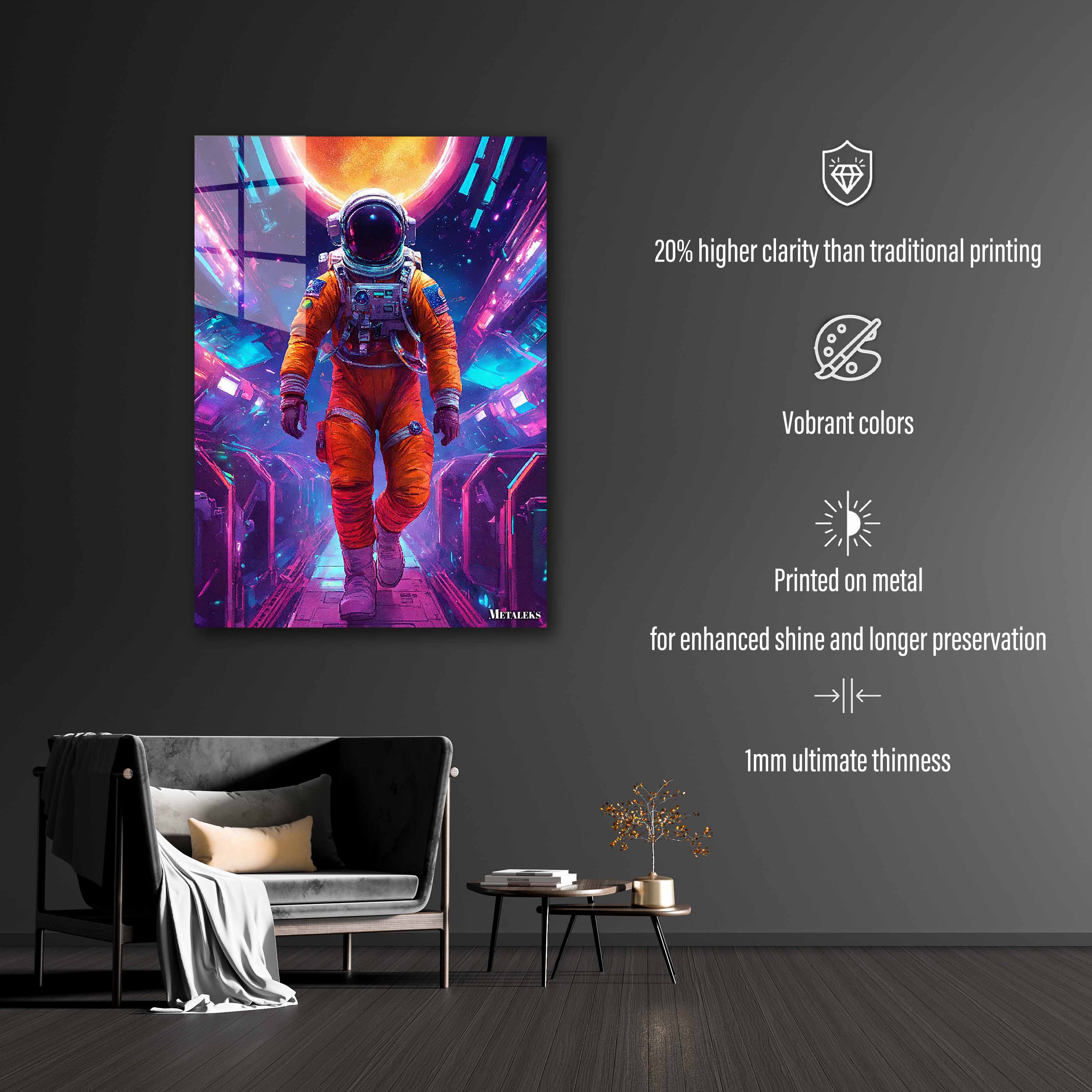 Astronaut In Purple Background-designed by @Firkins