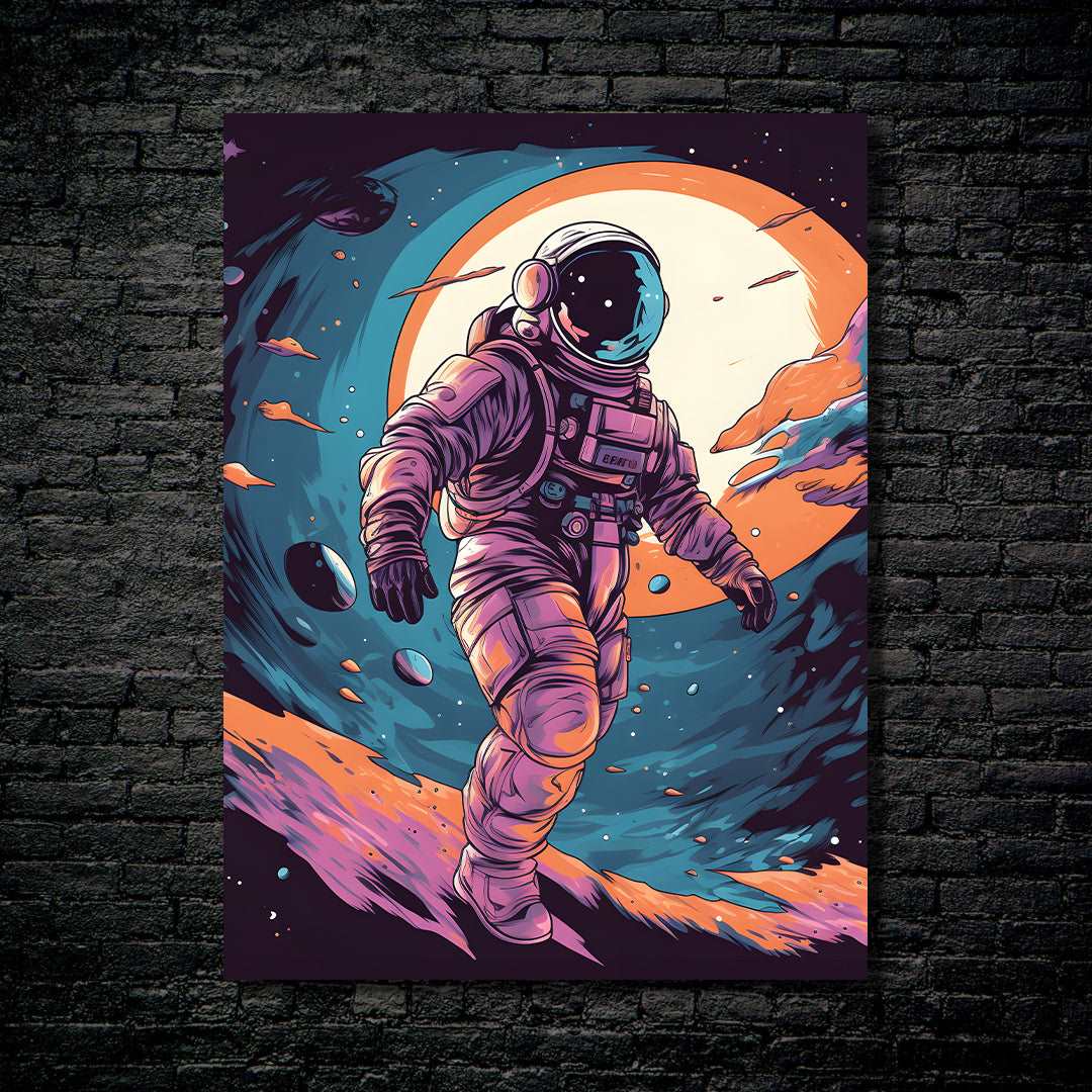 Astronauts Explore Space-Artwork by @Da vinci Ai Art