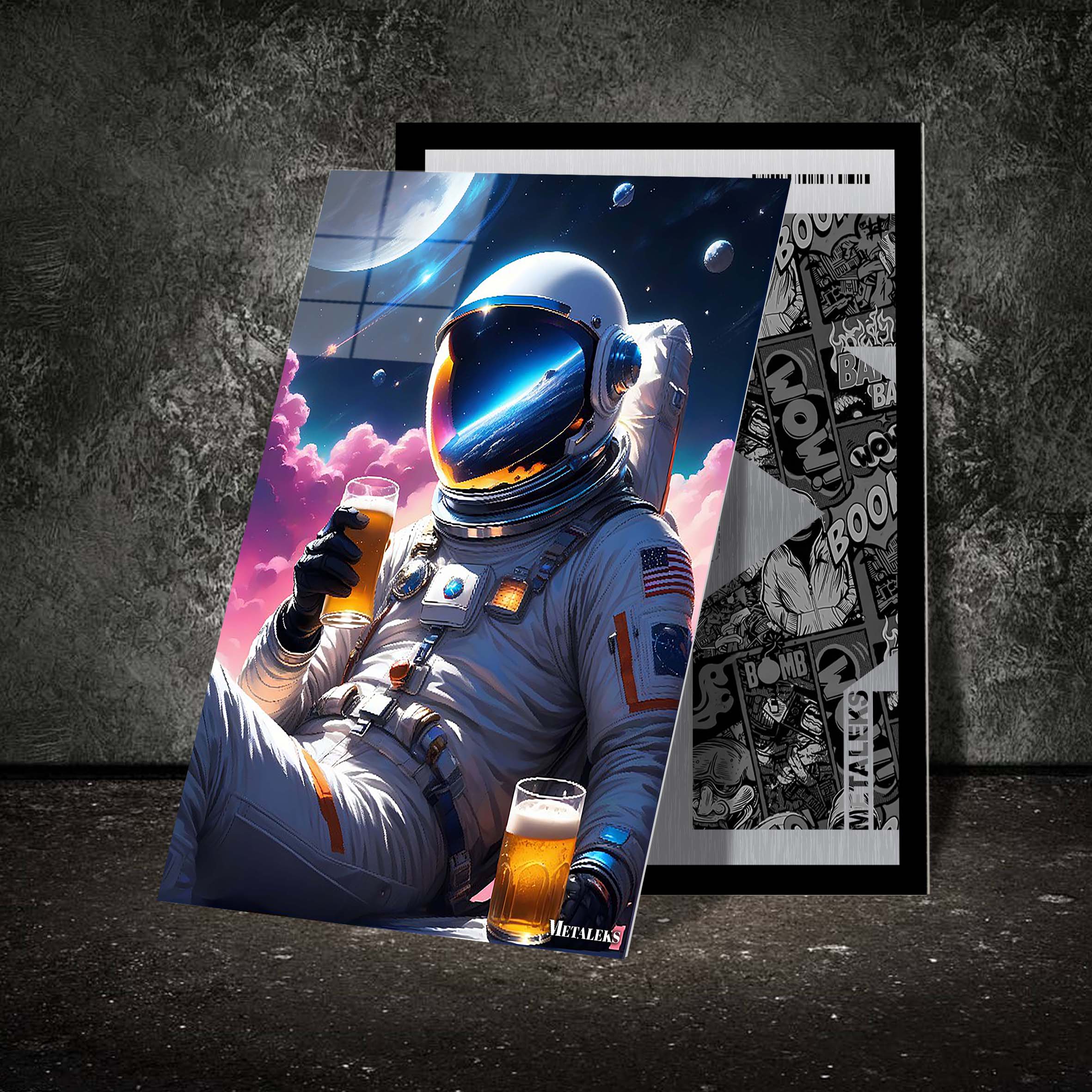 Astronaut with Beer-designed by @Lucifer Art2092