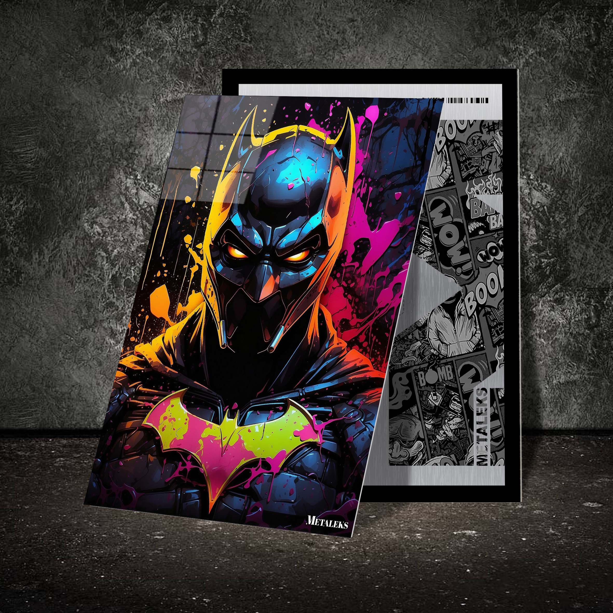 Batman With Splash Effect Background -designed by @Vivid Art Studios