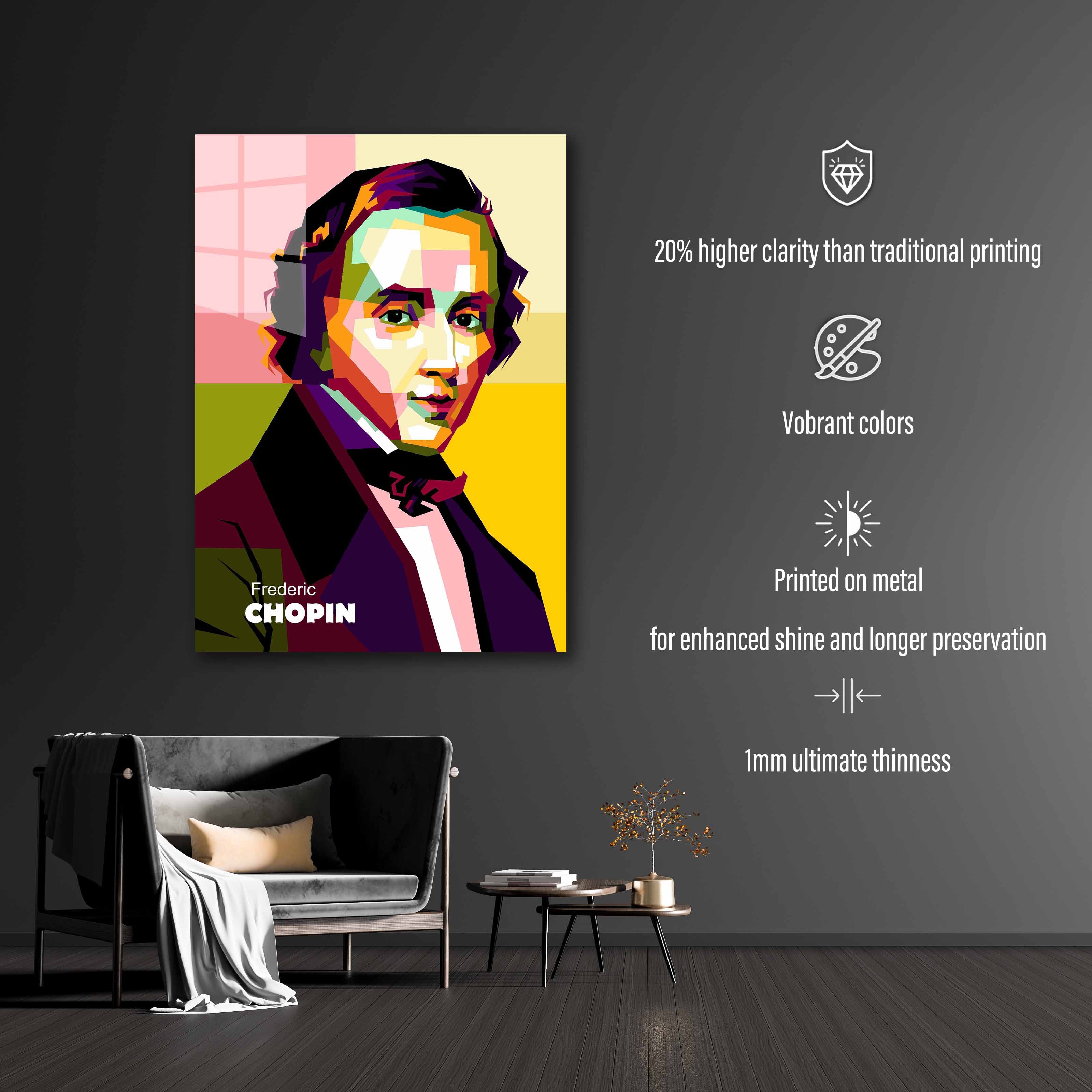 Best Pianist Federic Chopin in wpap pop art-designed by @Amirudin kosong enam
