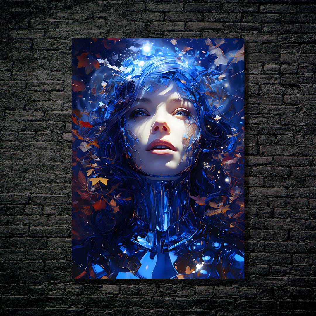 Blue Cybernetic Dream-designed by @Ai_inkdreams