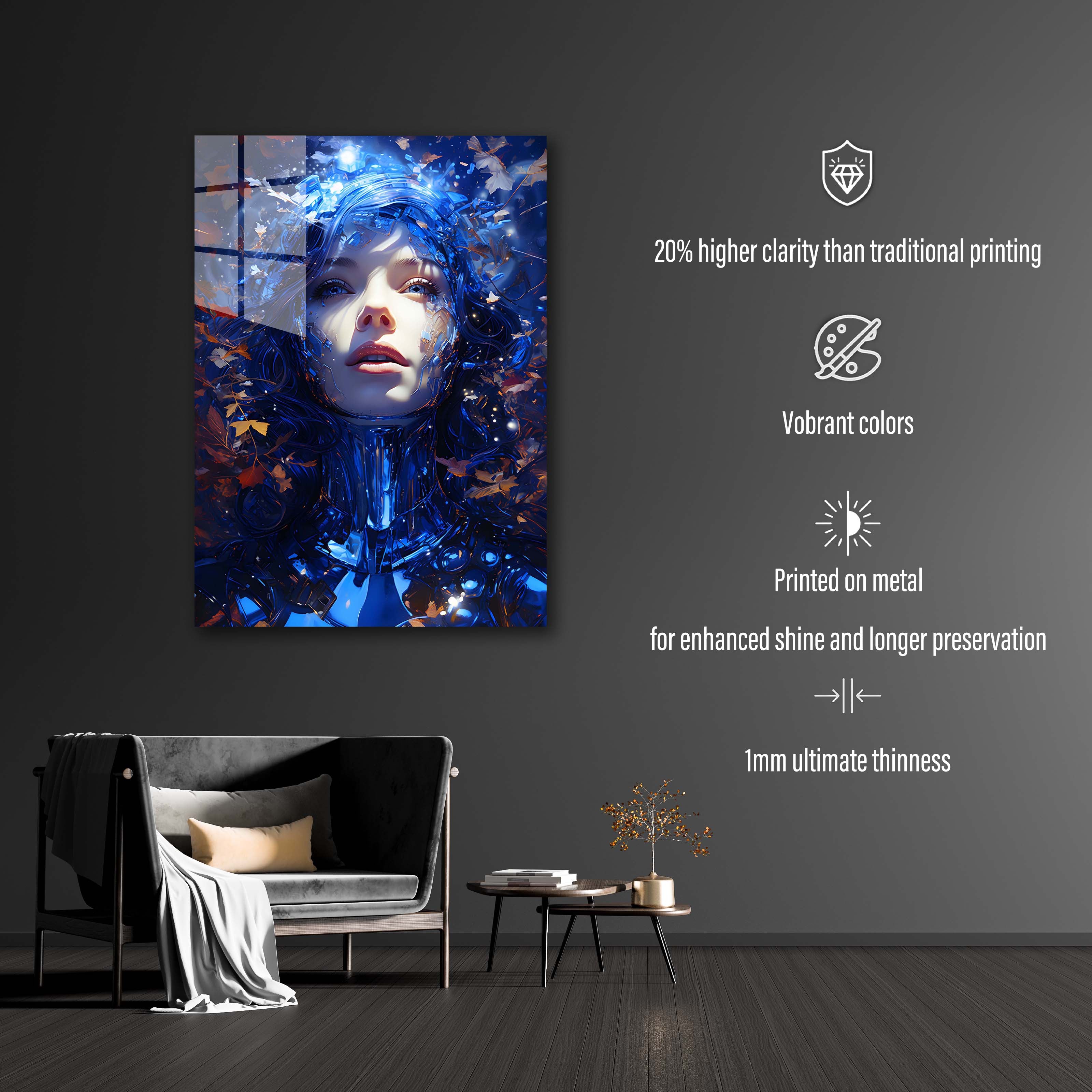 Blue Cybernetic Dream-designed by @Ai_inkdreams