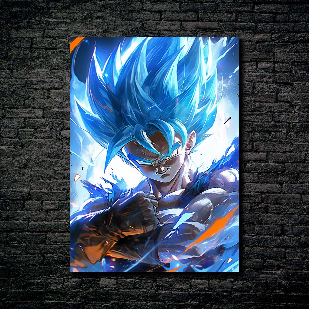 Blue Hair Goku-designed by @muh_asdar4147