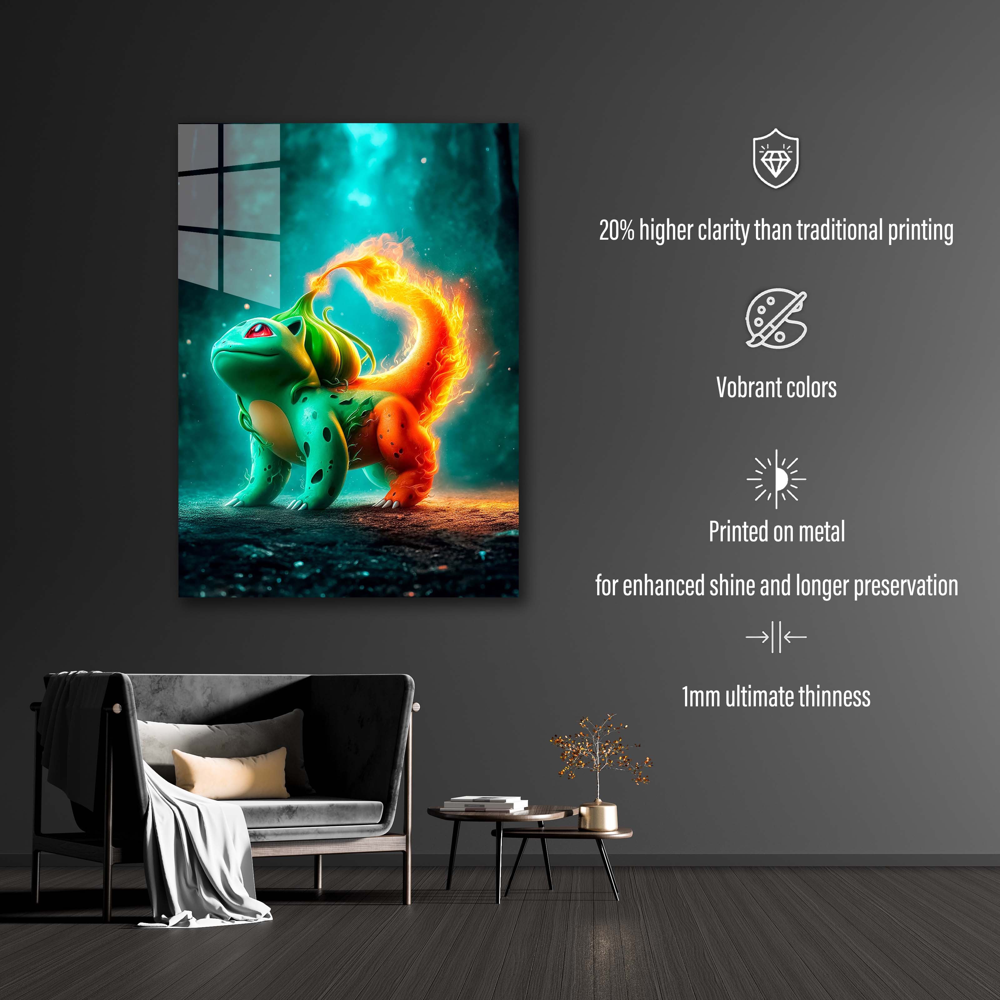Bulbasaur x Charmander Fusion-Artwork by @Creativity_Artopia