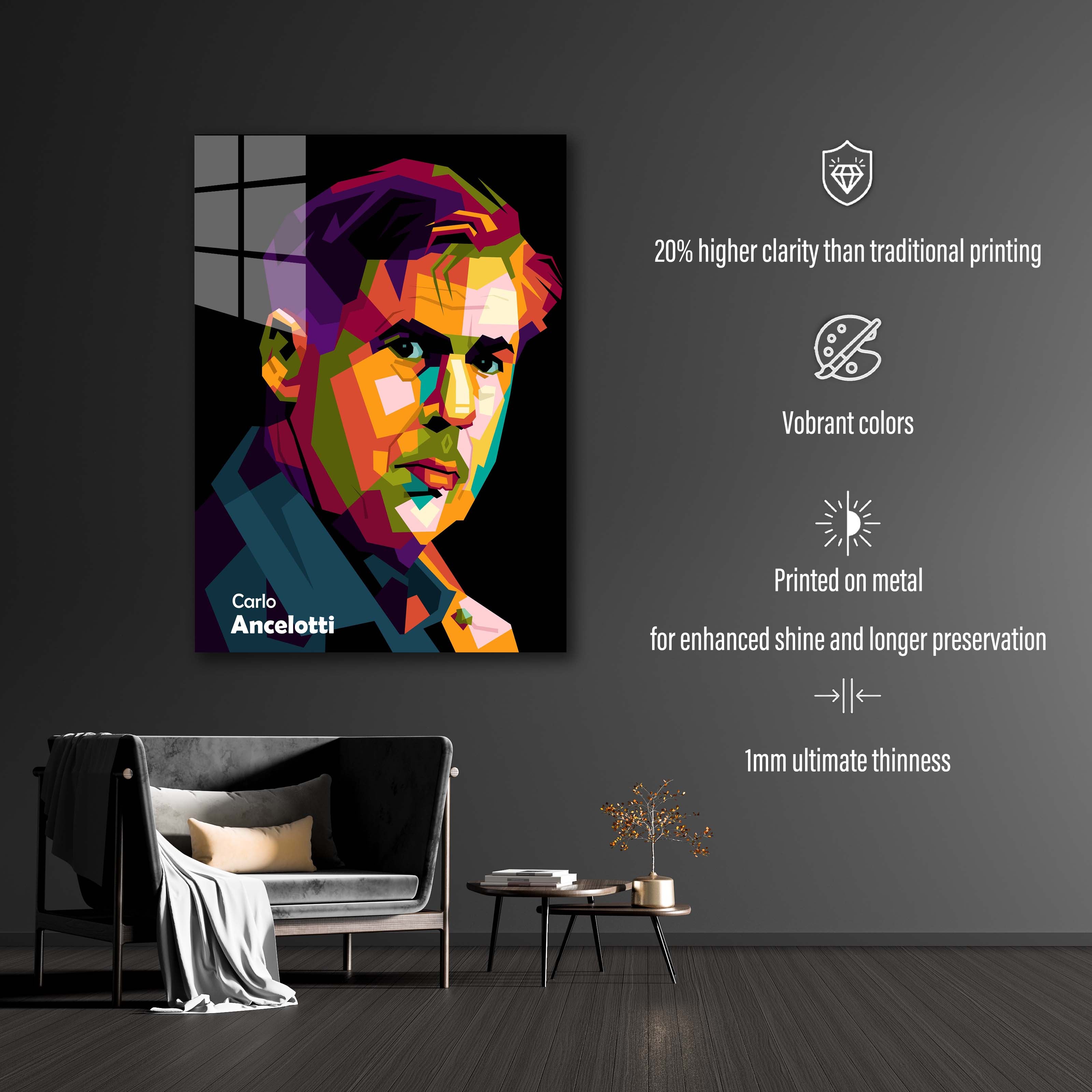 Carlo Anceloti in trending wpap pop art