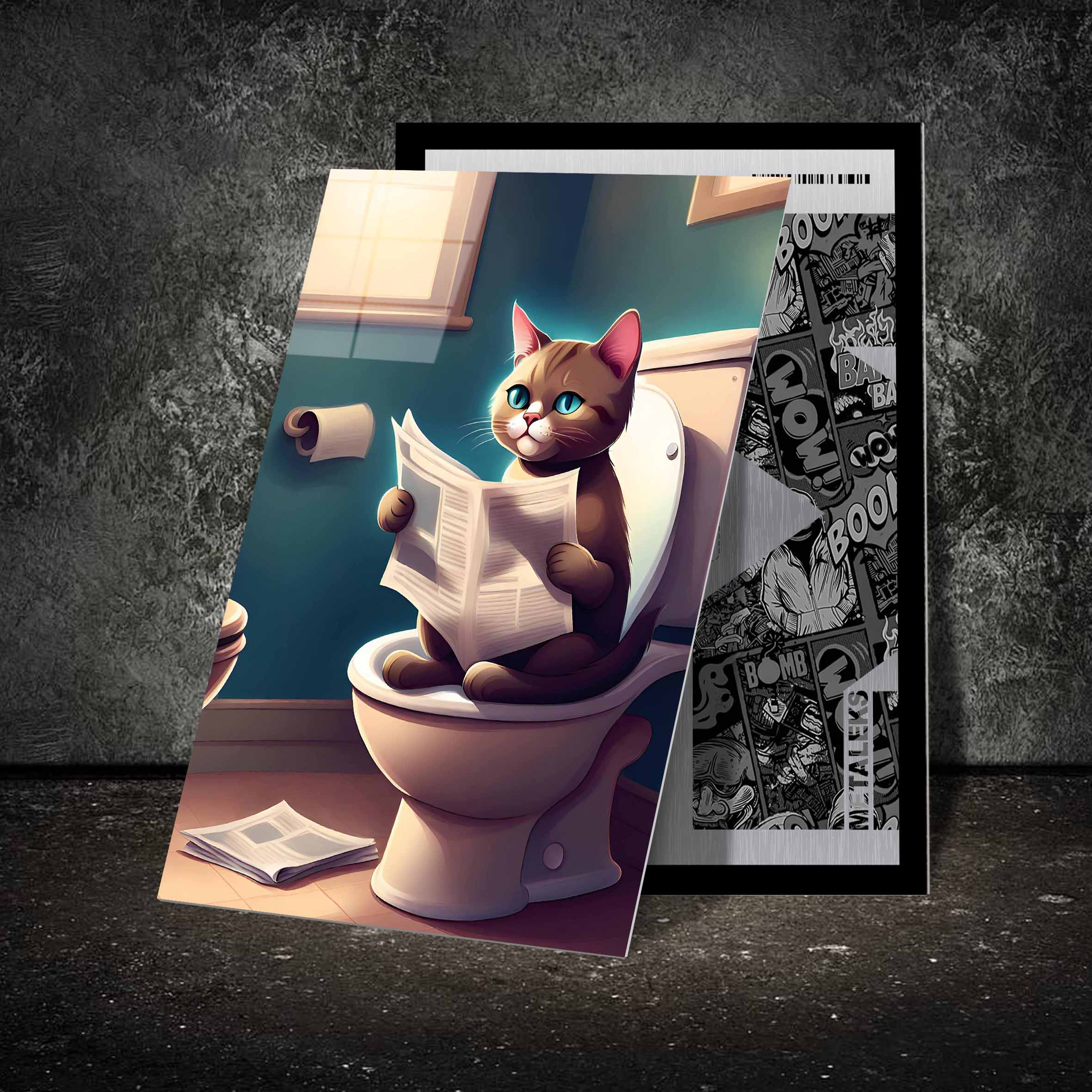 Cat Funny Reading-designed by @DynCreative