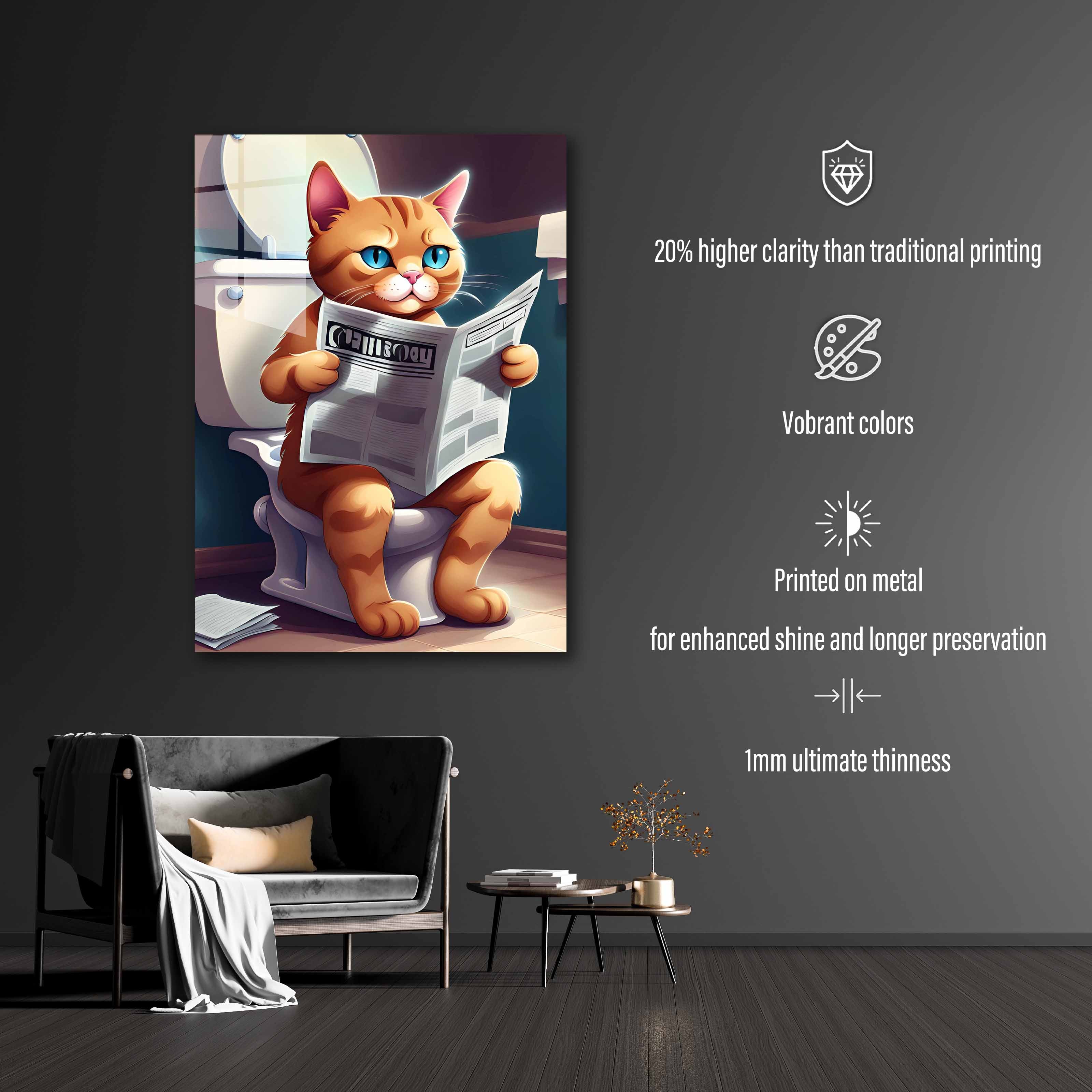 Cat Orange Reading-designed by @DynCreative