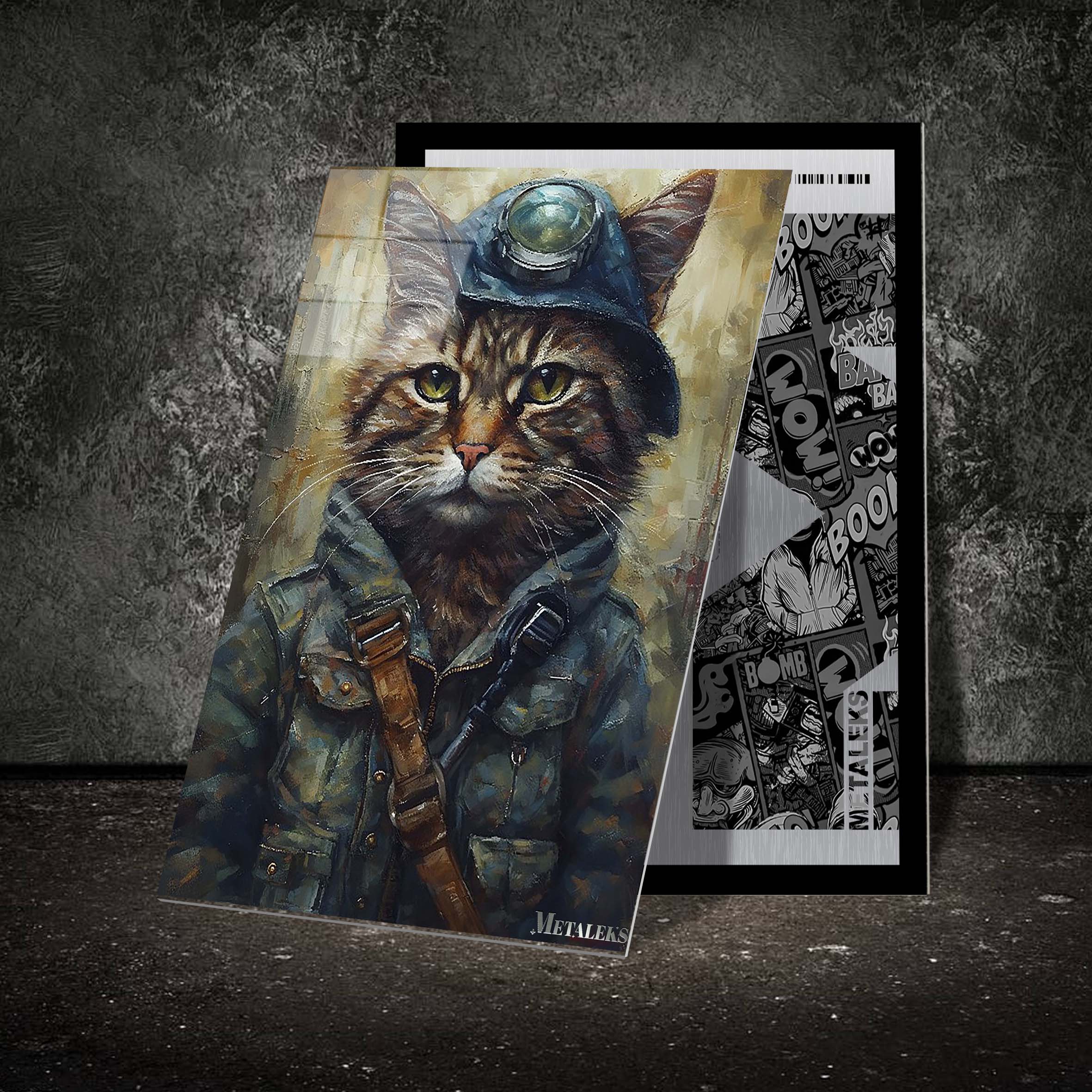 Cat Police painting-designed by @elzart_gallery