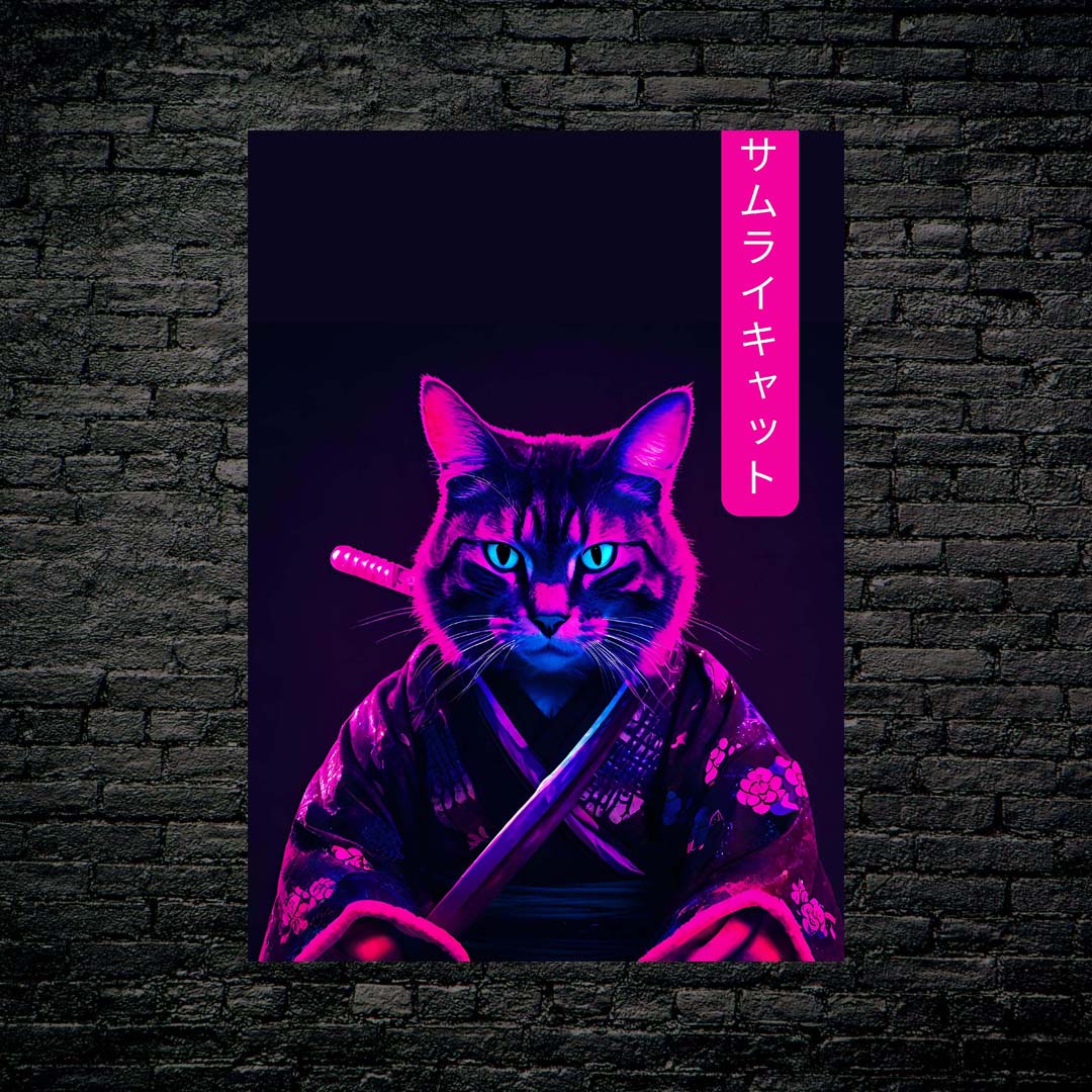 Cat Samurai-designed by @DynCreative