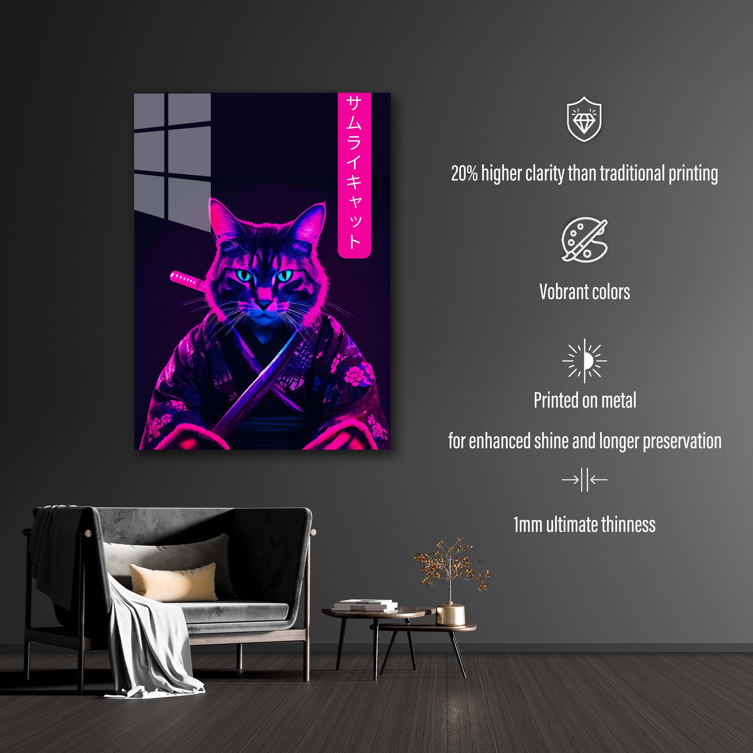 Cat Samurai-designed by @DynCreative