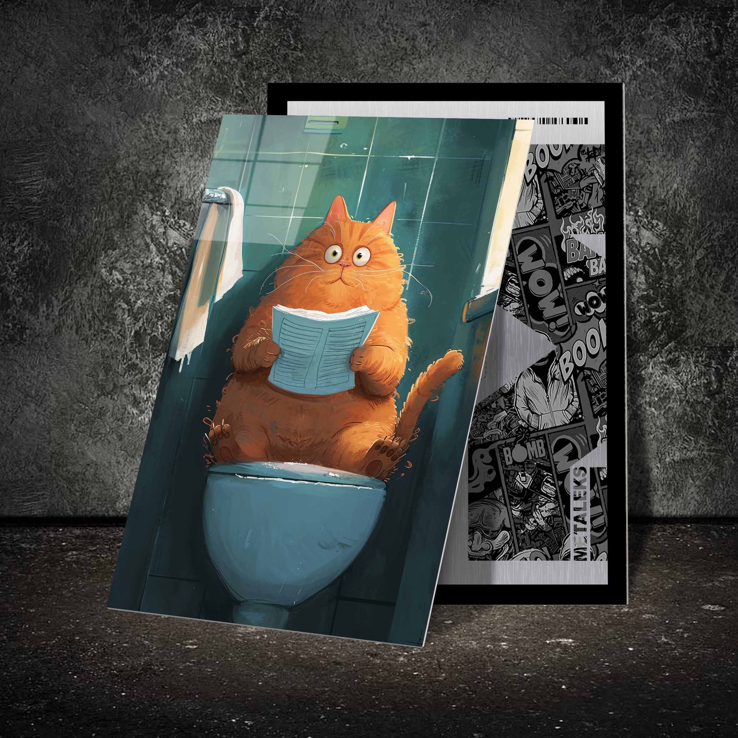 Cat in Toilet-designed by @Moqotib