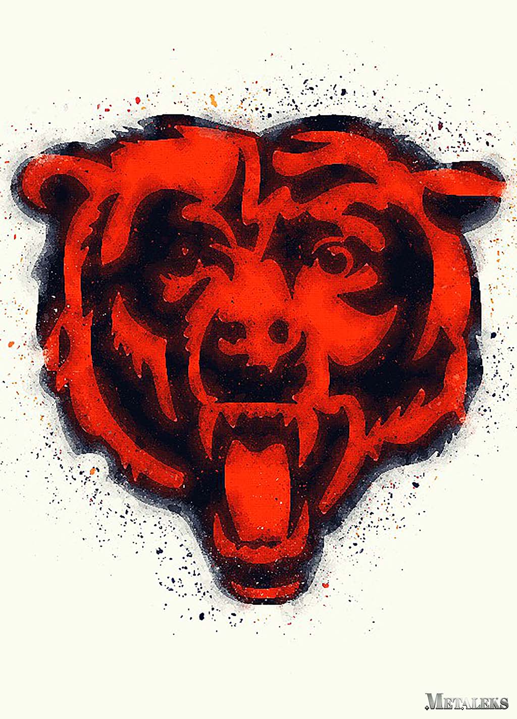 Chicago Bears Watercolor