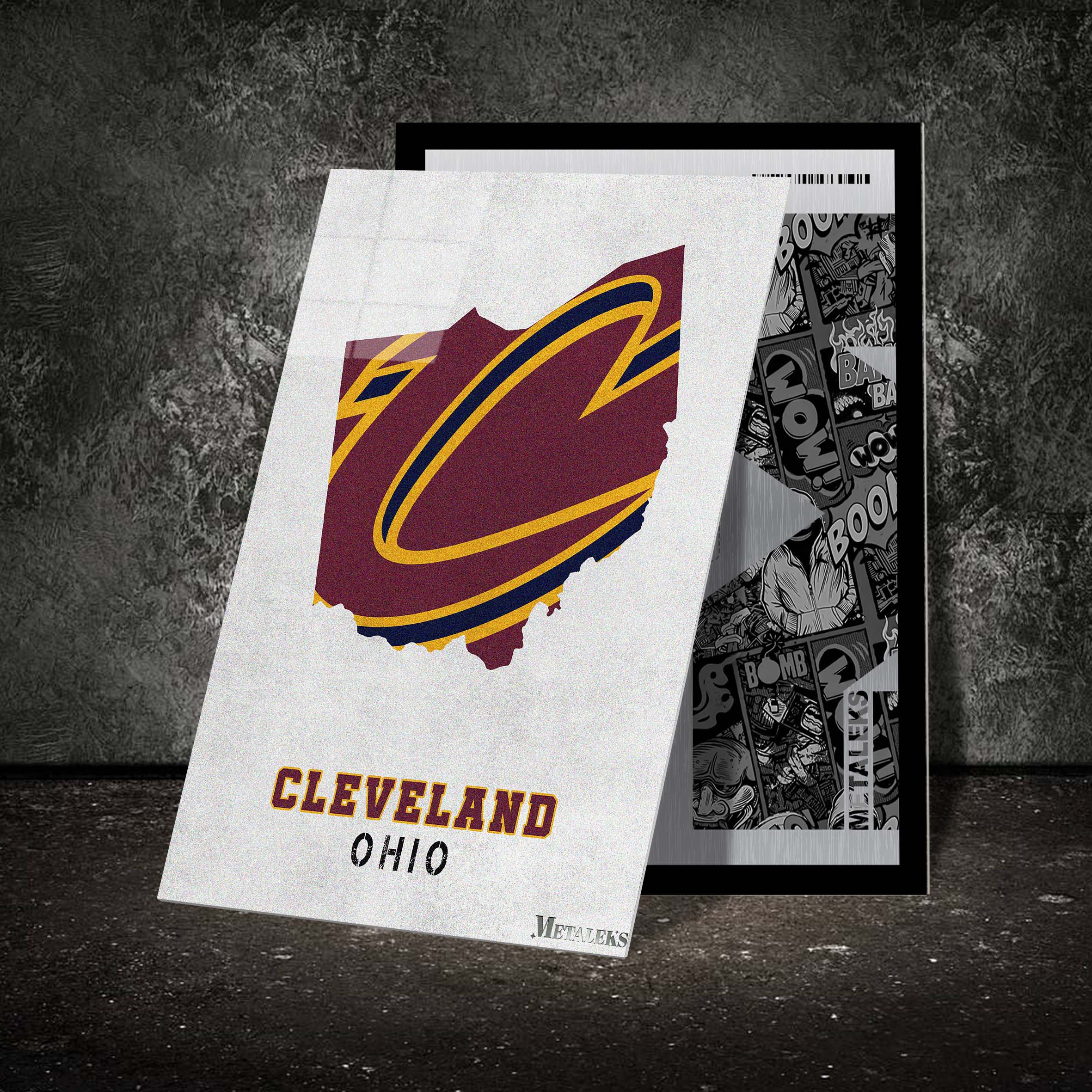 Cleveland Cavaliers Cleveland Ohio State Map-designed by @Hoang Van Thuan