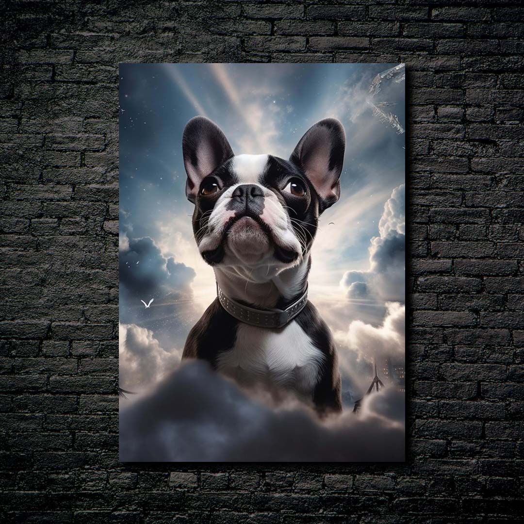 Cloudy Boston Terrier-designed by @Mbaka.ai