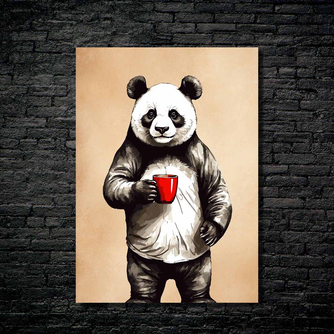 Coffee Panda-Artwork by @VICKY