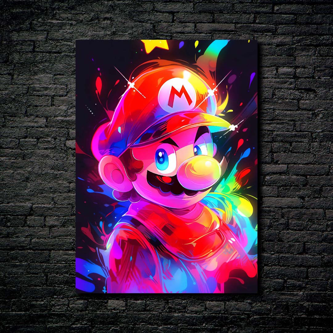 Colorful Mario-designed by @WowPaper