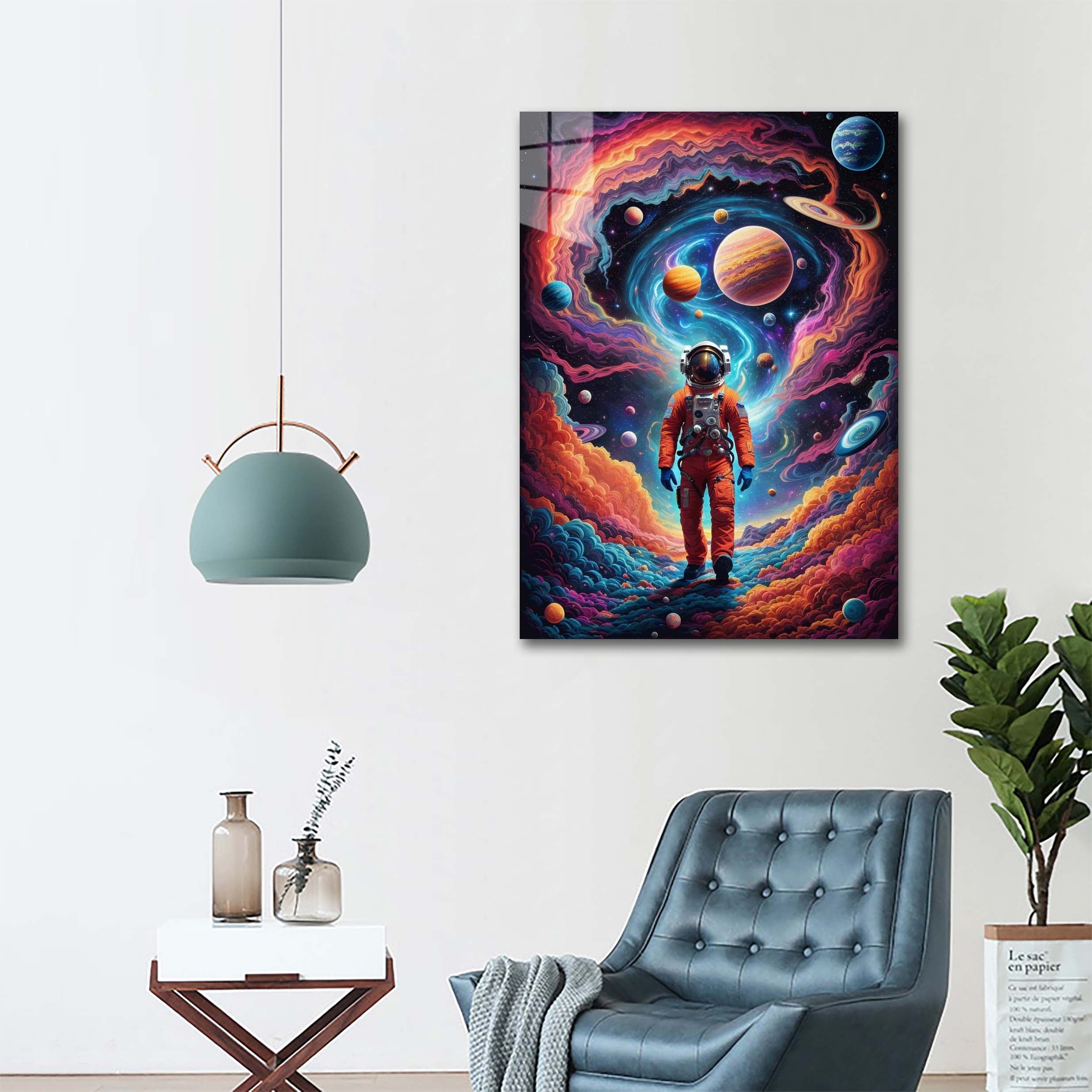Colorful astronaut Space-designed by @Puffy Design