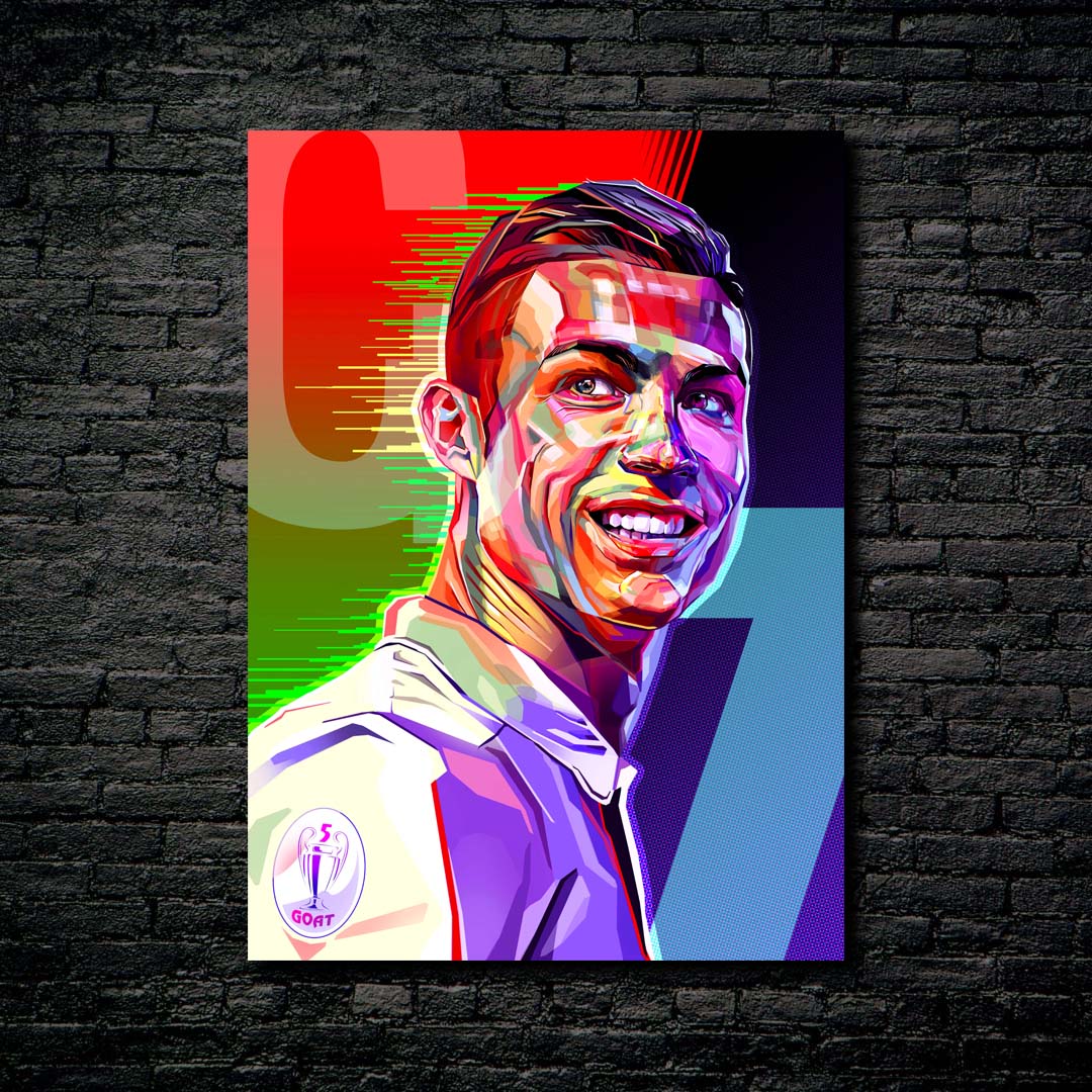 Cristiano Ronaldo Pop Art-designed by @My Kido Art