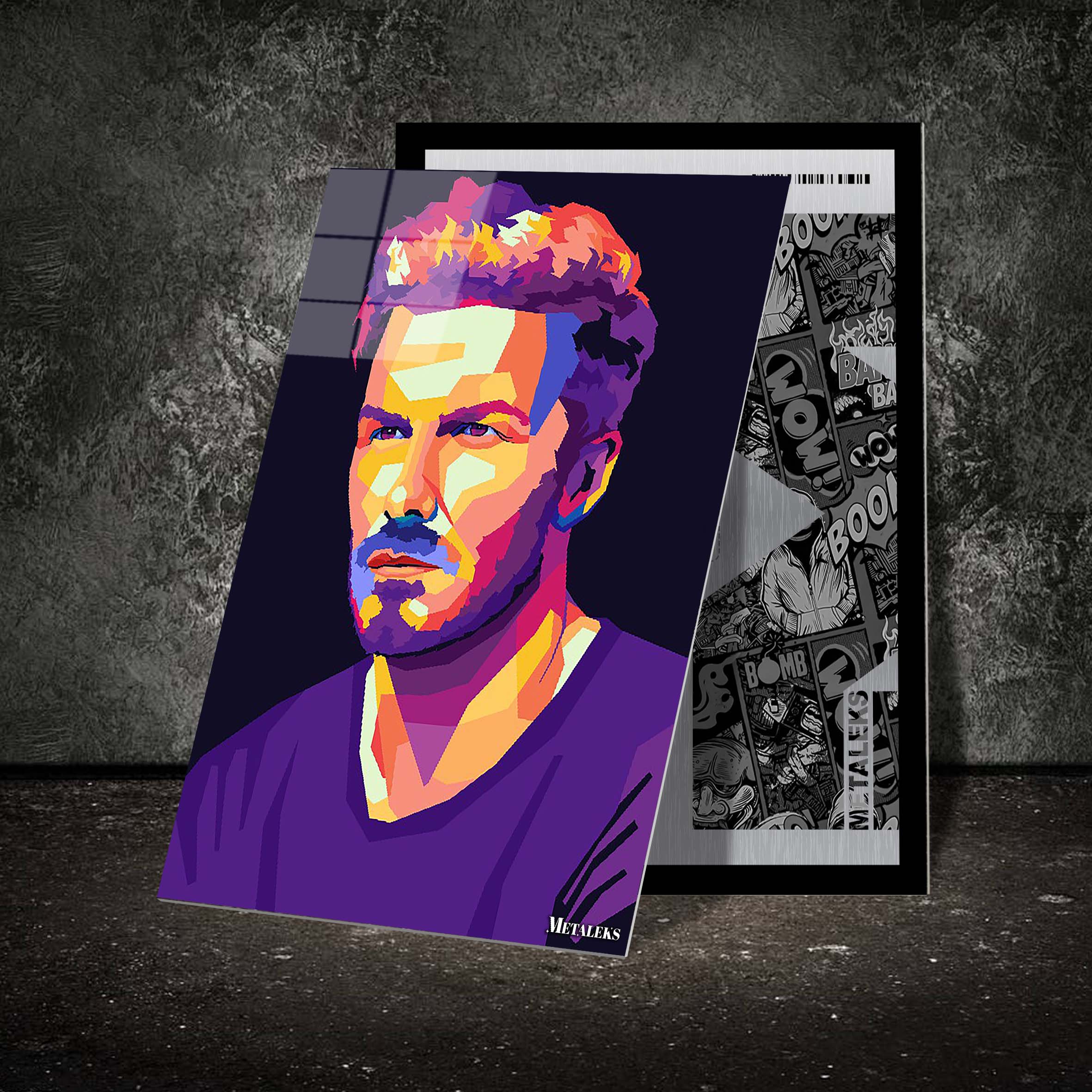 David Beckham wpap popart-designed by @Azlan Xavier