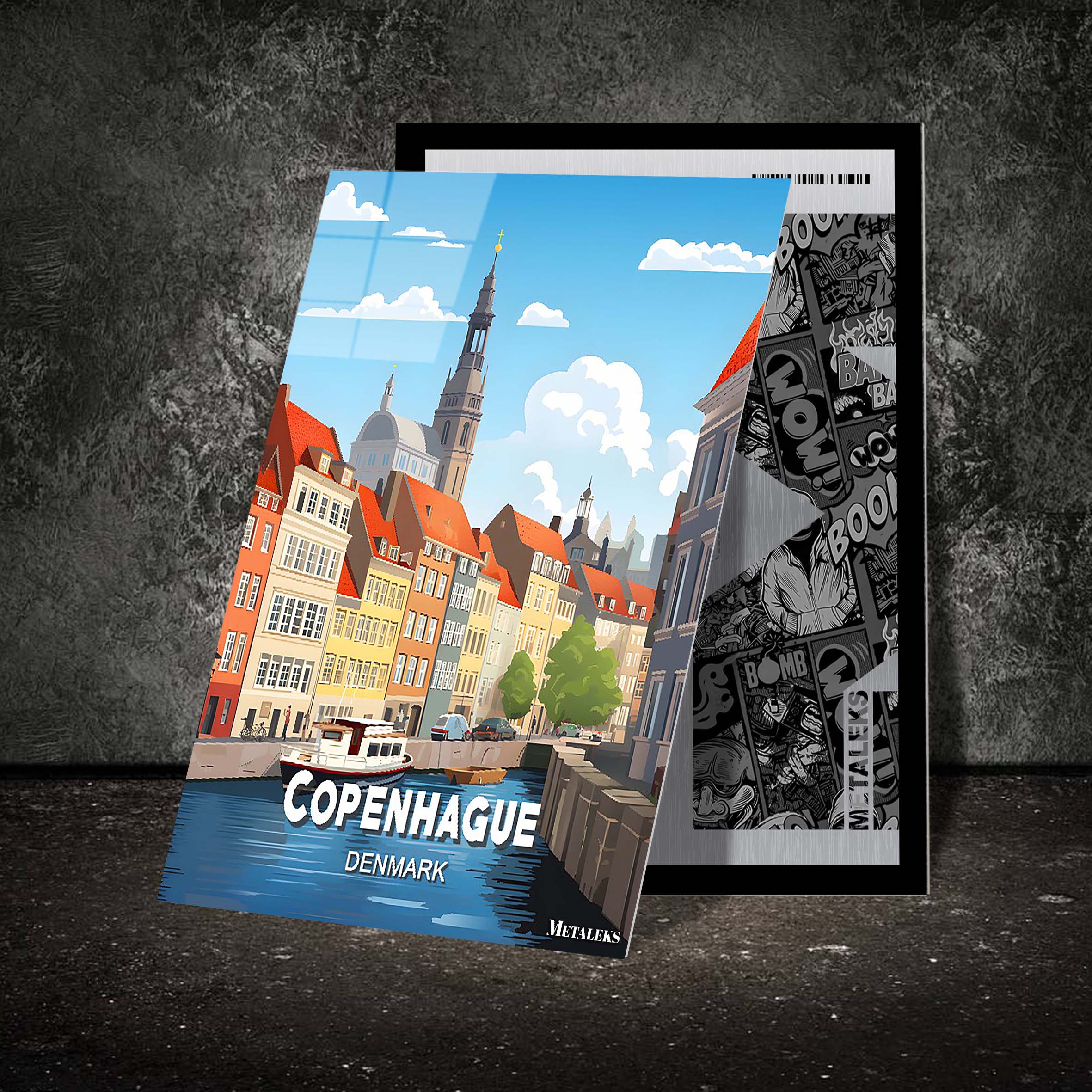 Denmark - Copenhague 3-designed by @Travel Poster AI